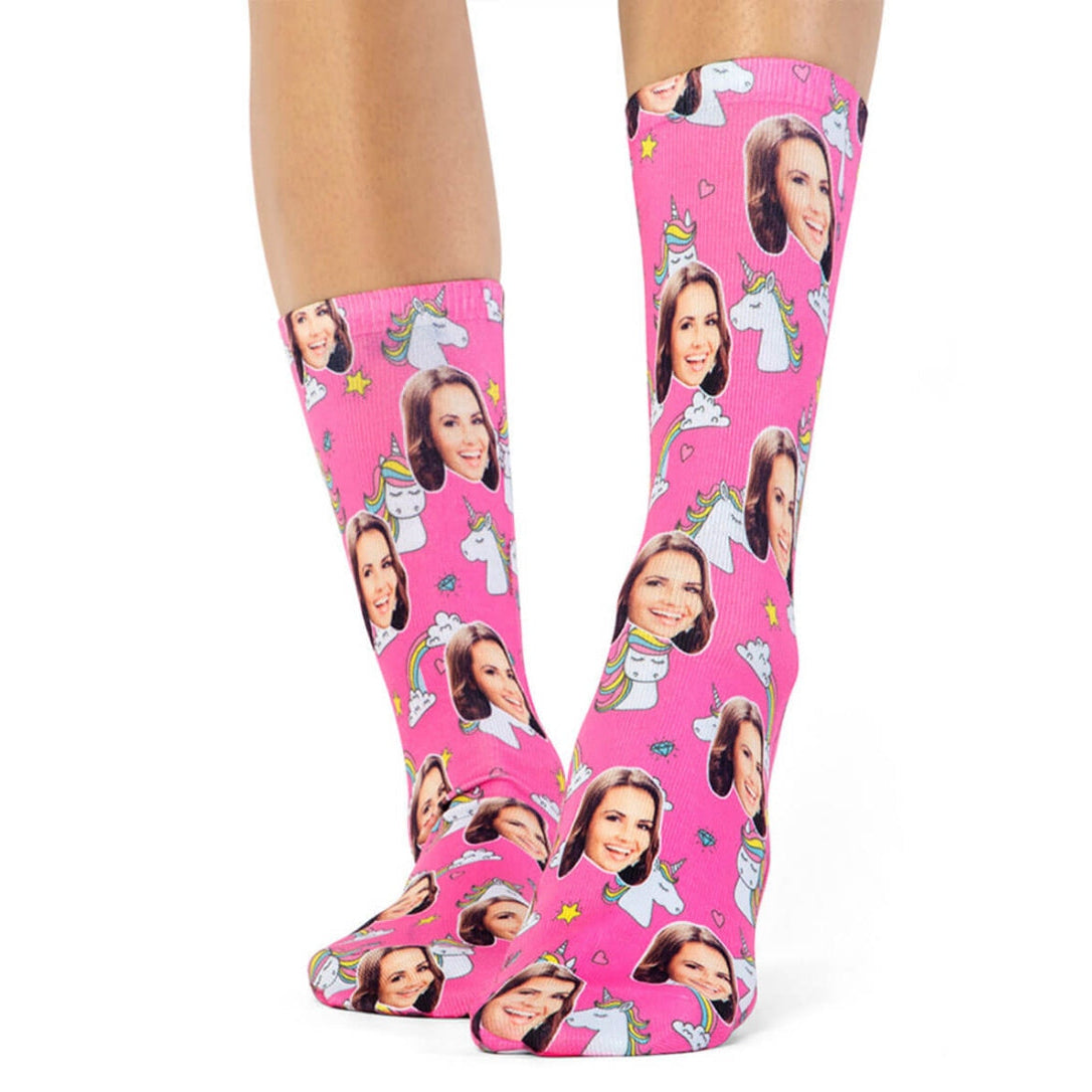 Rainbow Unicorn Custom Socks