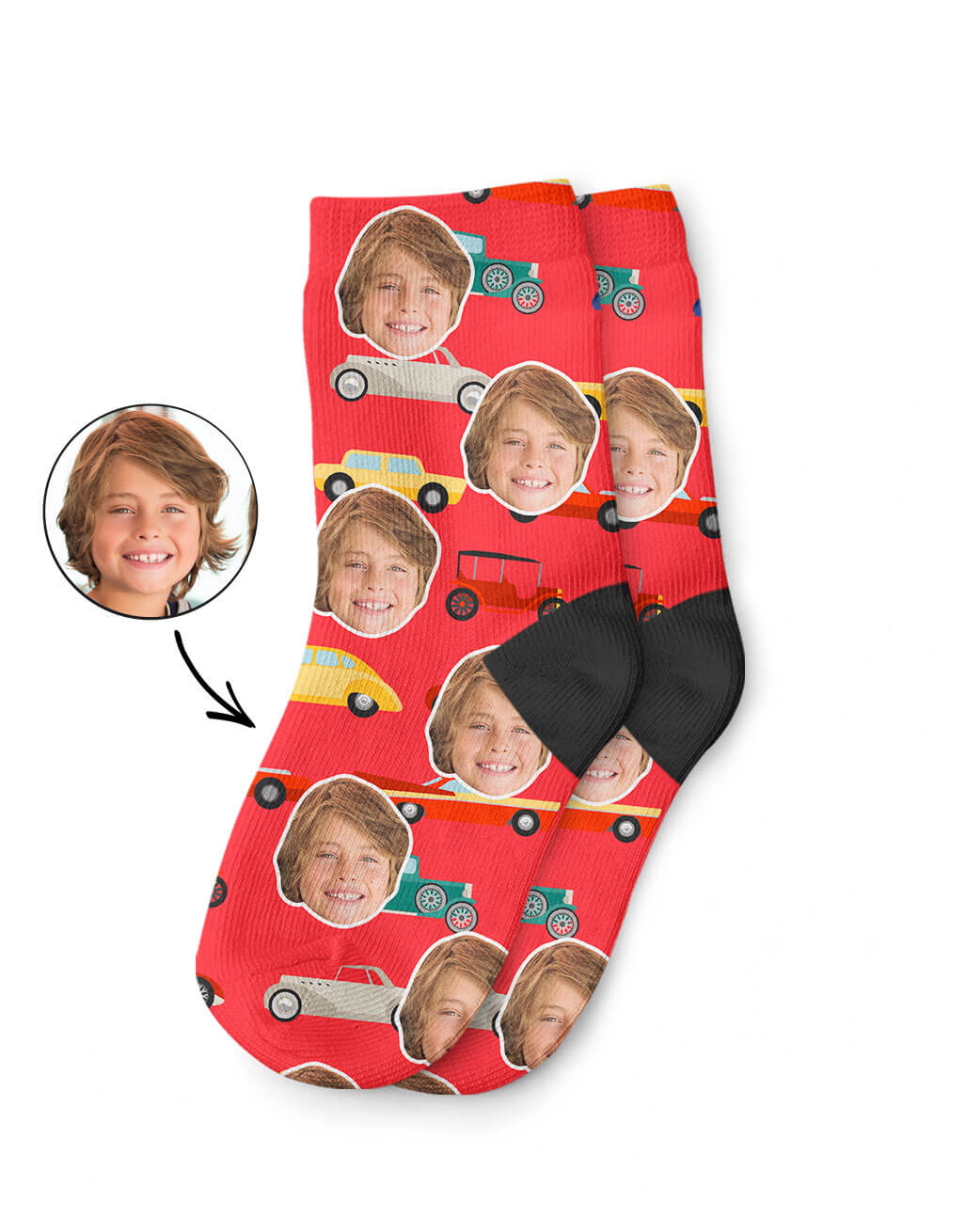 Car Face Kids Socks
