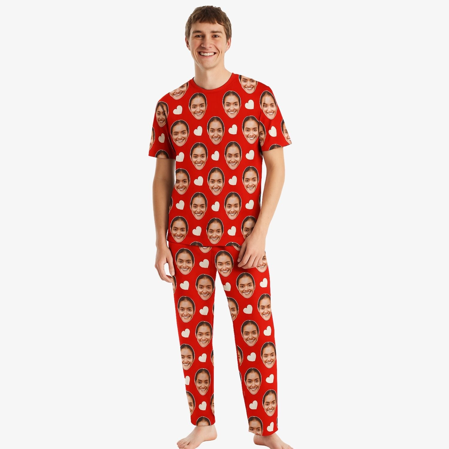 Men's  Custom Pajamas for valentines
