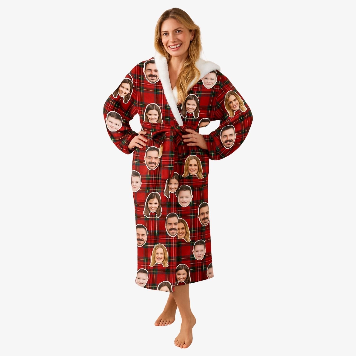 Red Tartan Custom Robe