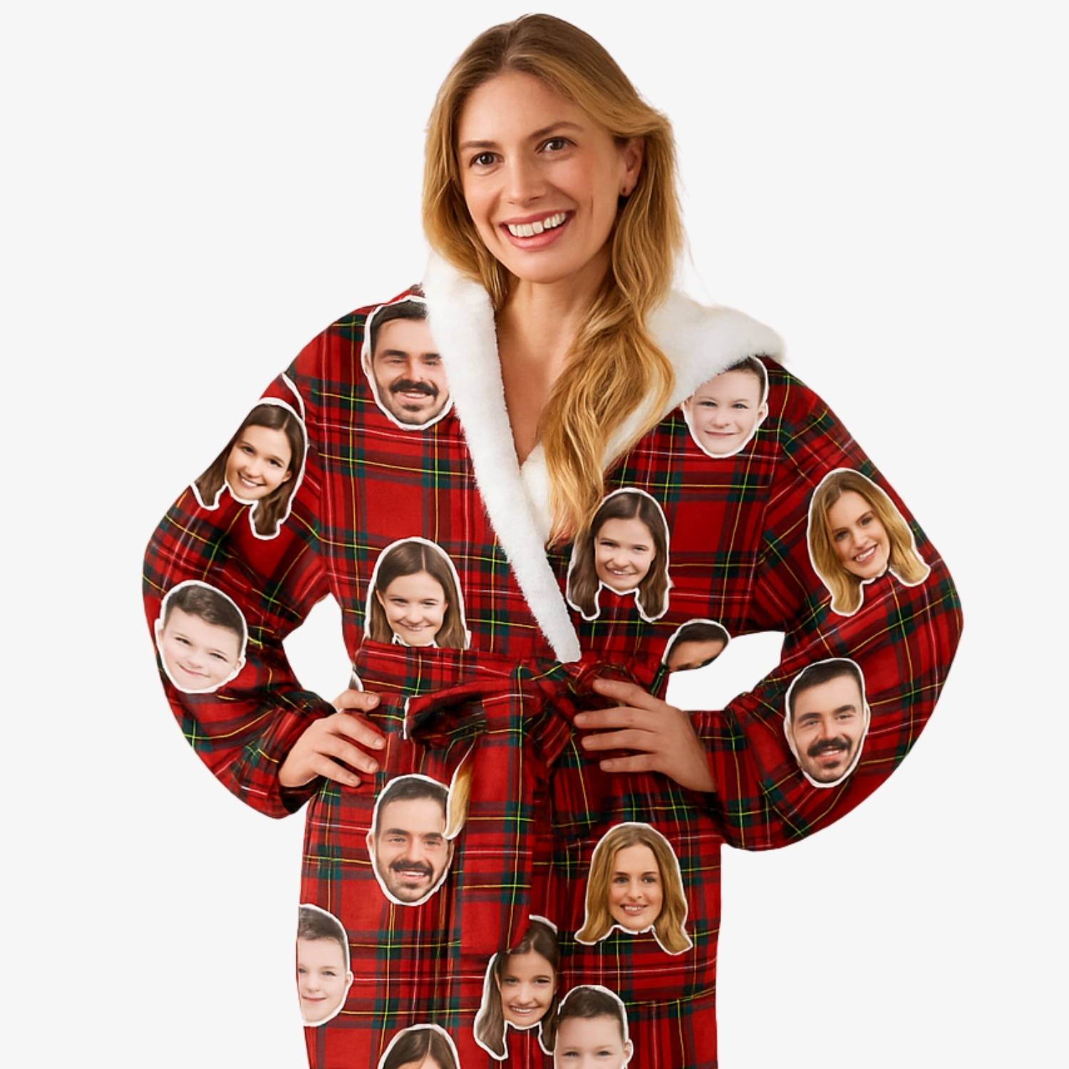 red tartan custom robe
