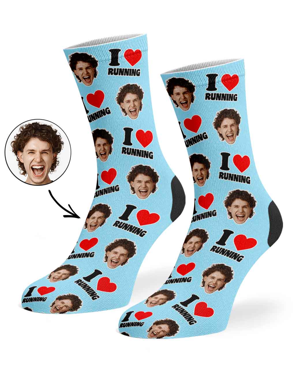 I Heart Running Socks