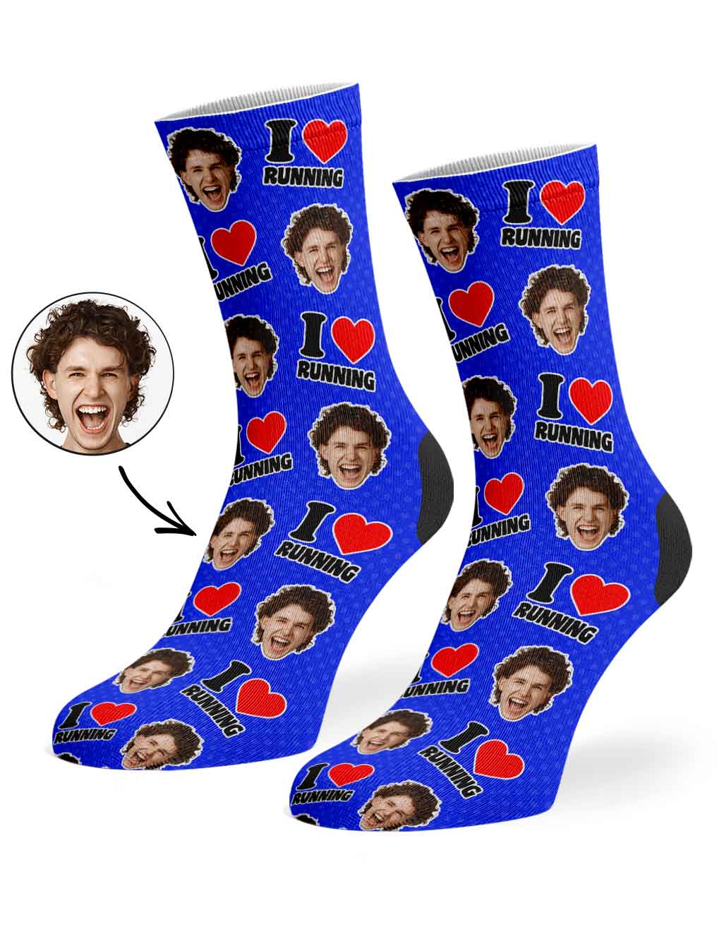 I Heart Running Socks