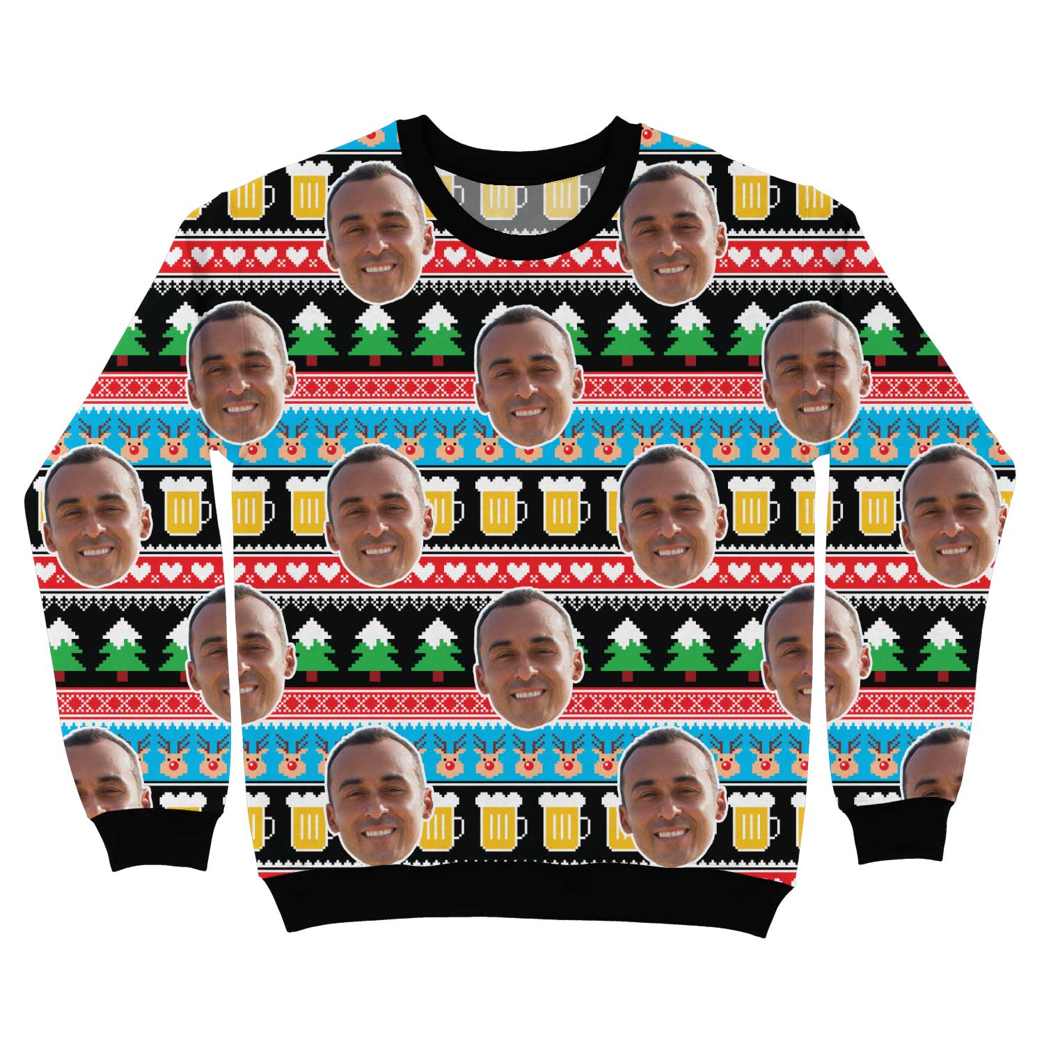Your Face Beer Personalized Christmas Jumper