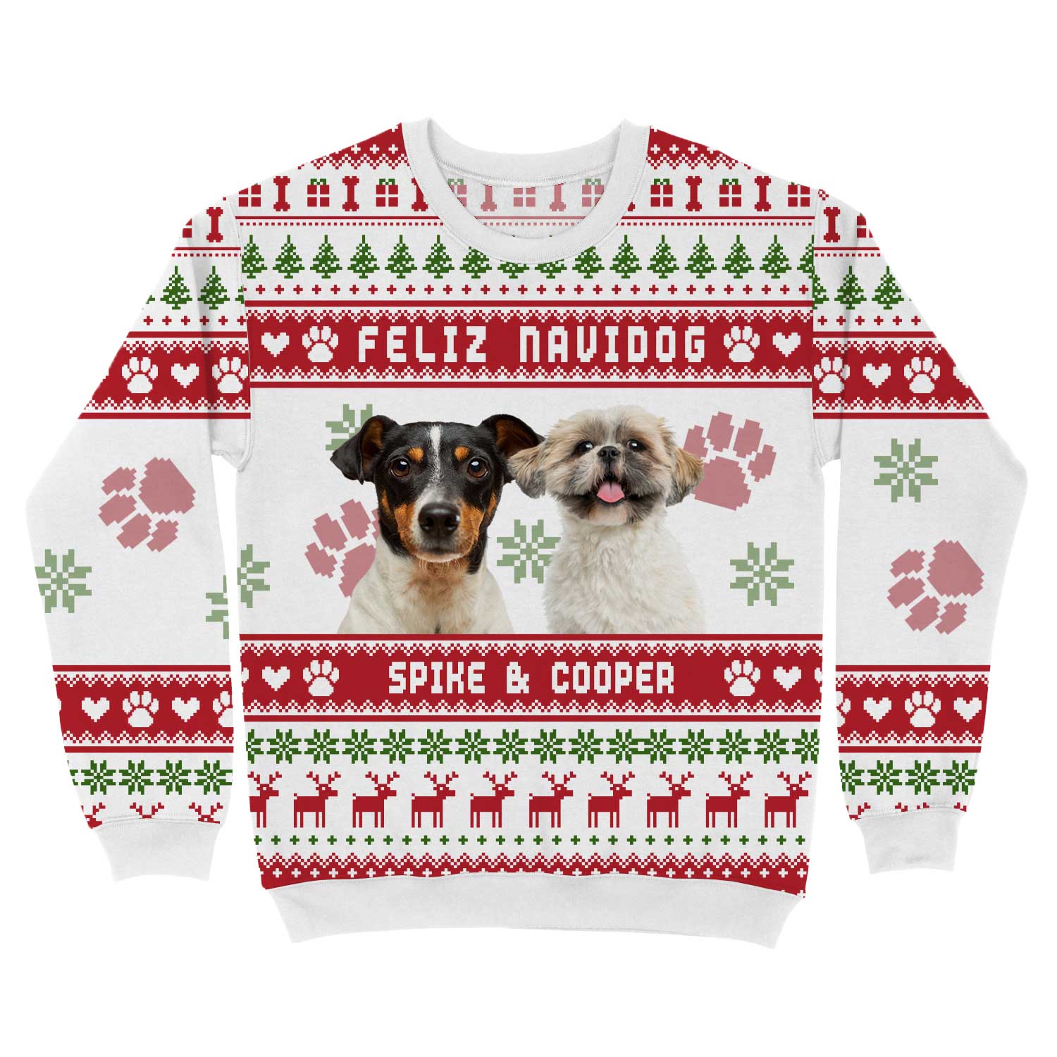 Feliz Navidog Personalized Christmas Jumper