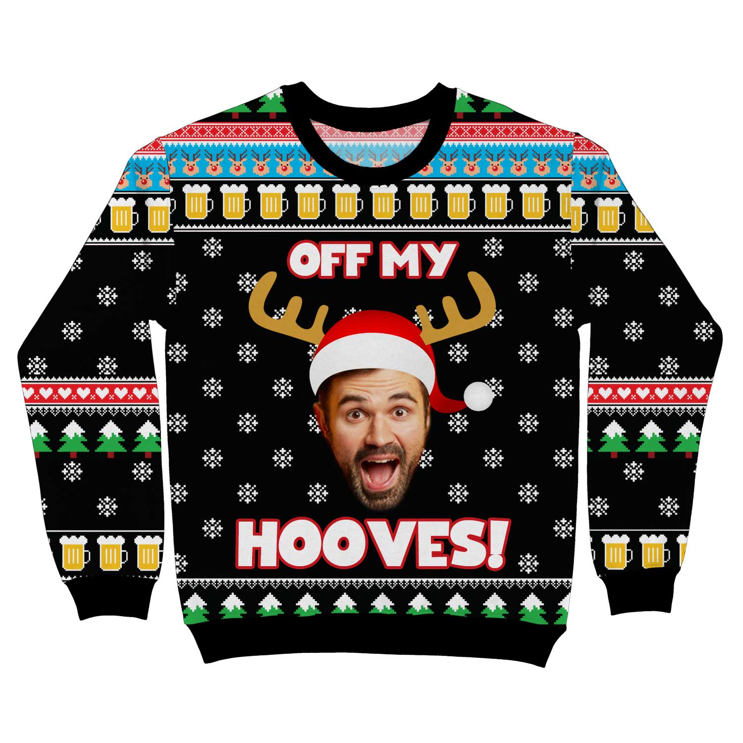 Off My Hoofs Personalized Christmas Jumper