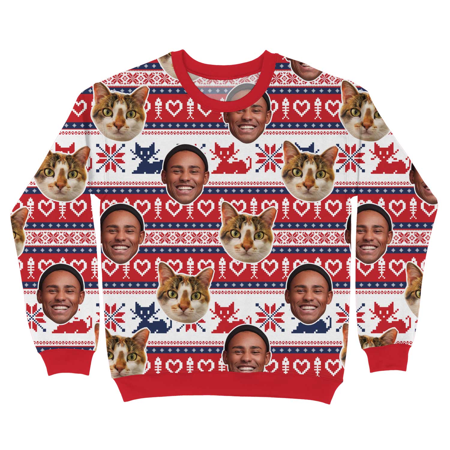 You & Your Cat Personalized Christmas Jumper