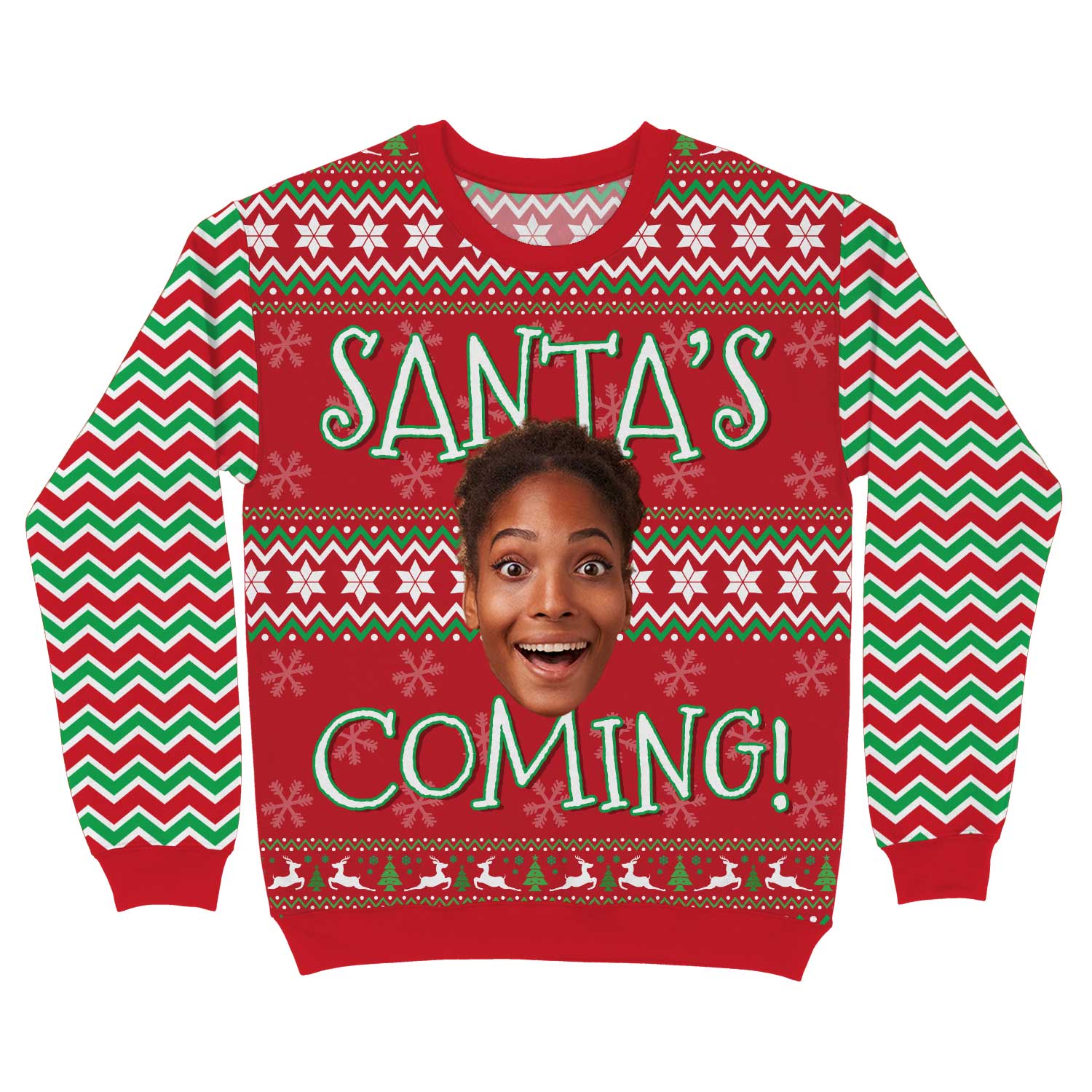 Santa's Coming! Personalized Christmas Jumper