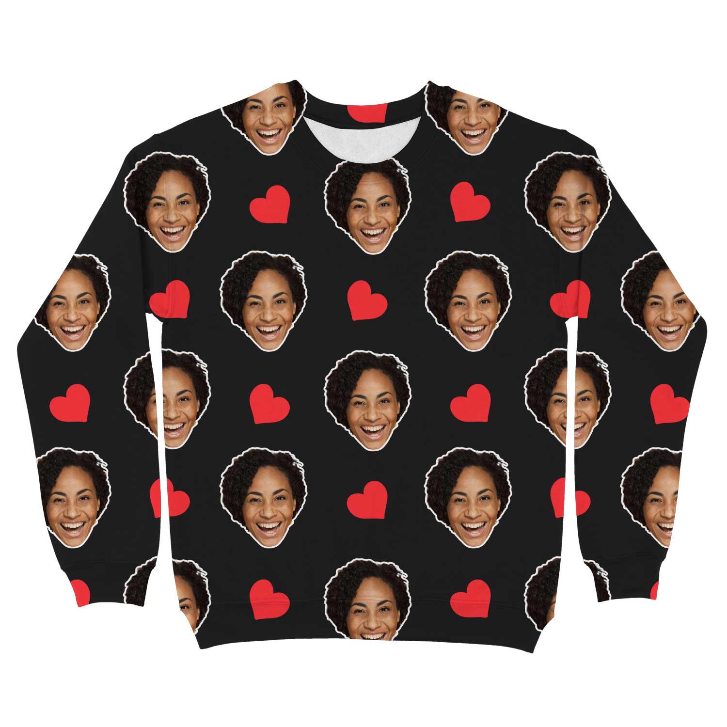 Red Hearts Custom Sweatshirt