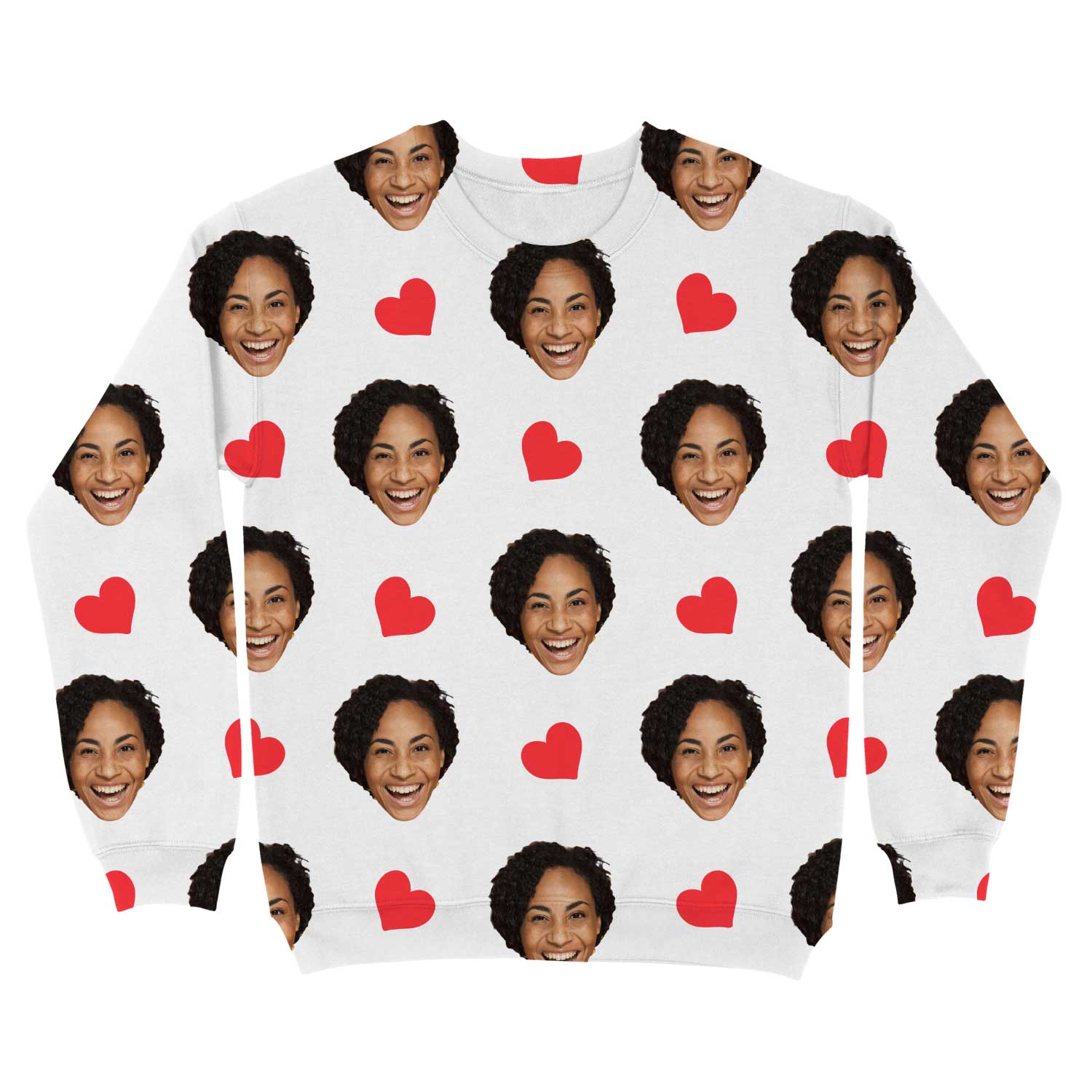 Red Hearts Custom Sweatshirt