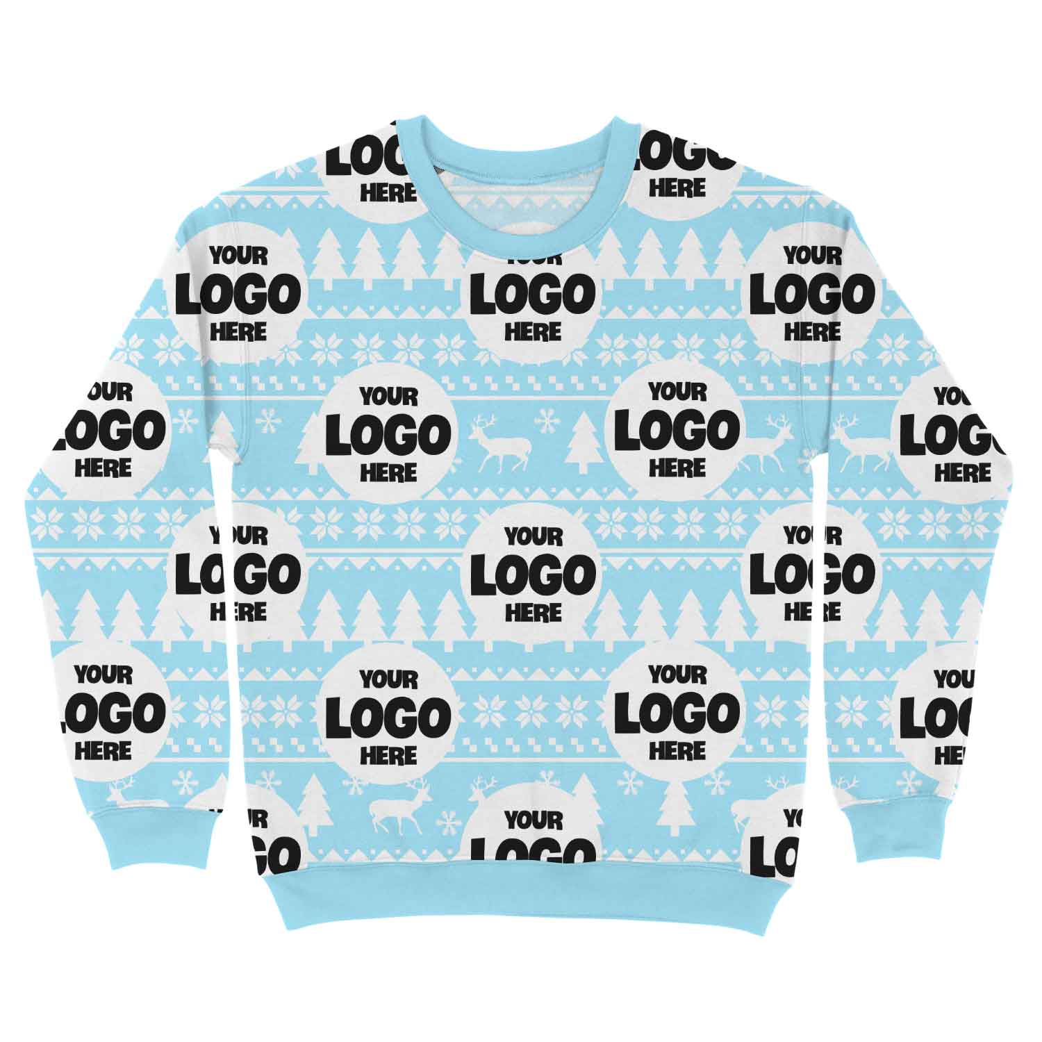Your Logo Pattern Multi Personalized Christmas Sweater
