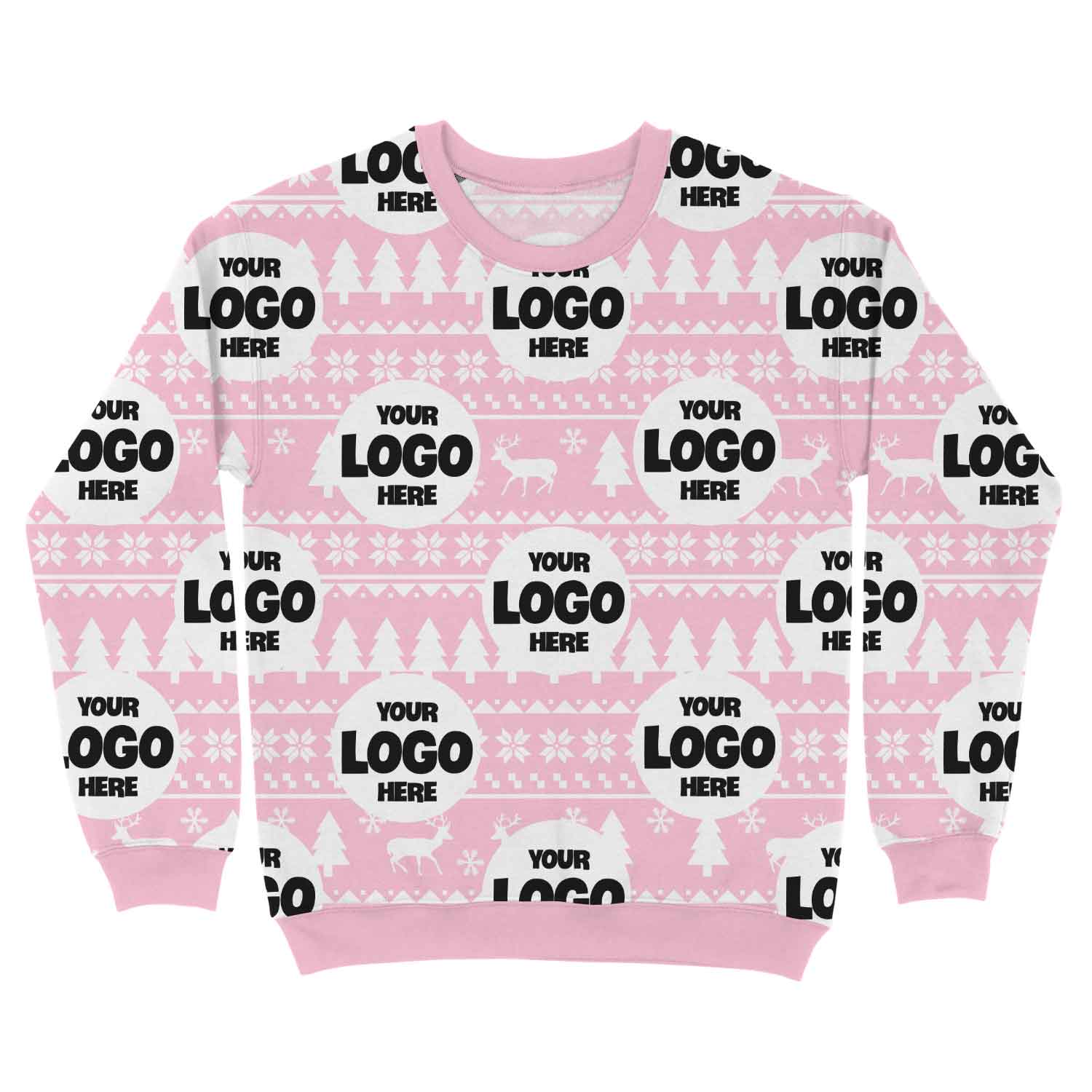 Your Logo Pattern Multi Personalized Christmas Sweater