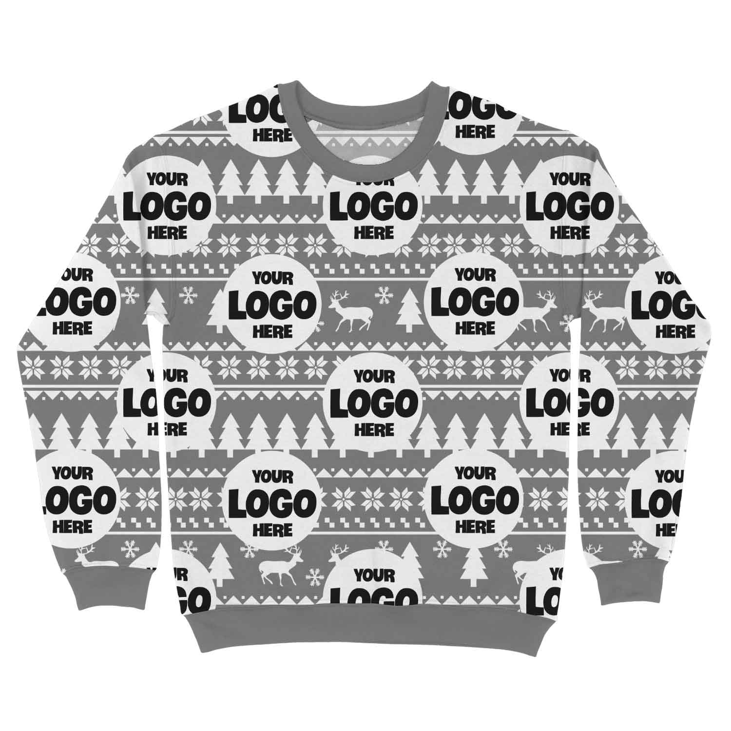 Your Logo Pattern Multi Personalized Christmas Sweater