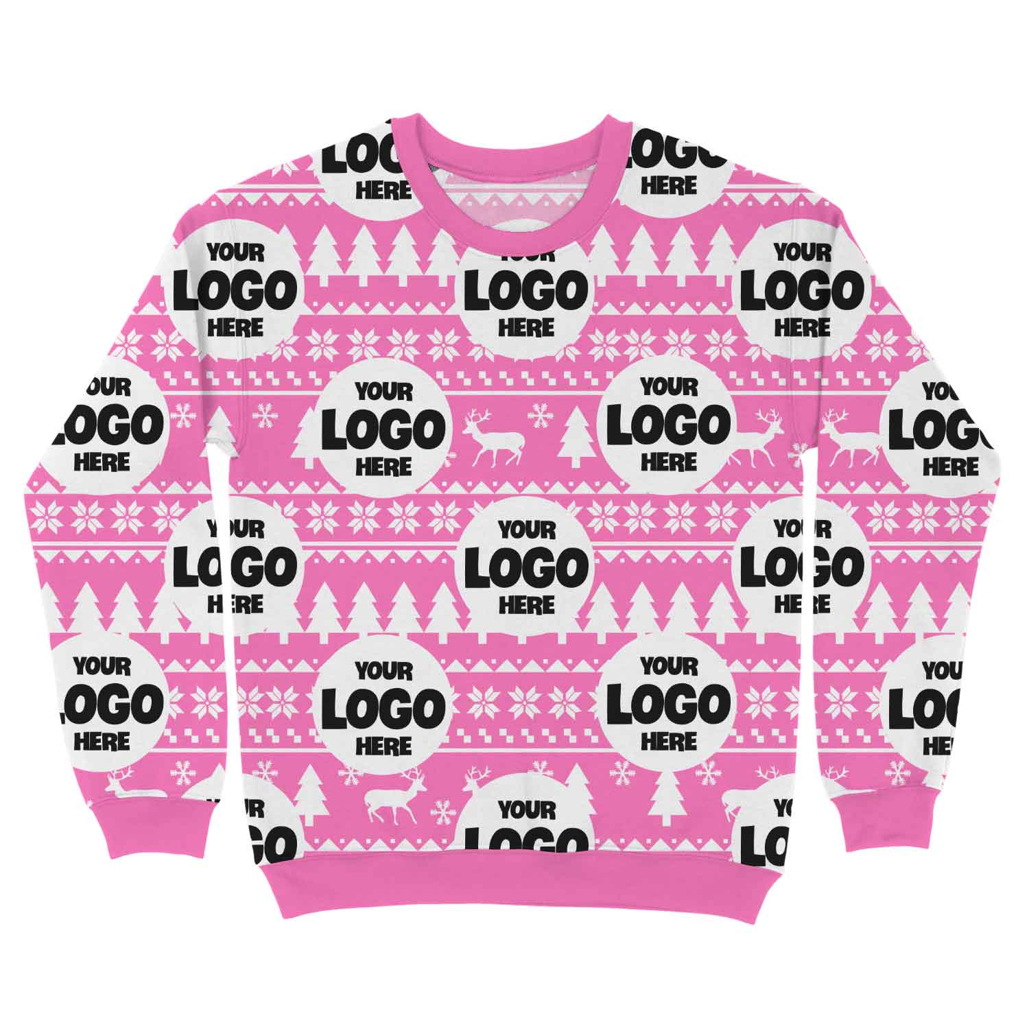 Your Logo Pattern Multi Personalized Christmas Sweater