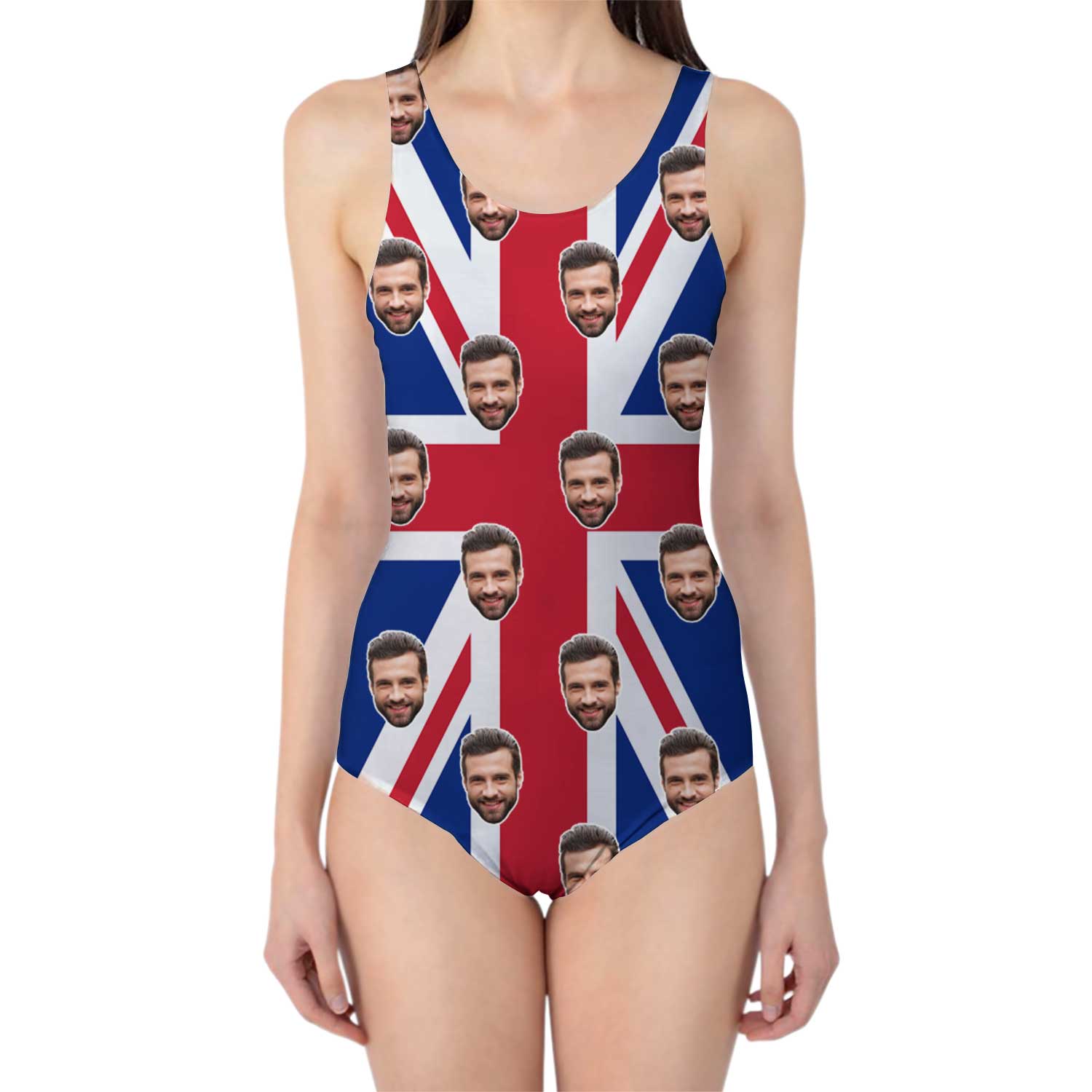 Union Jack Flag Personalised Face Swimsuit