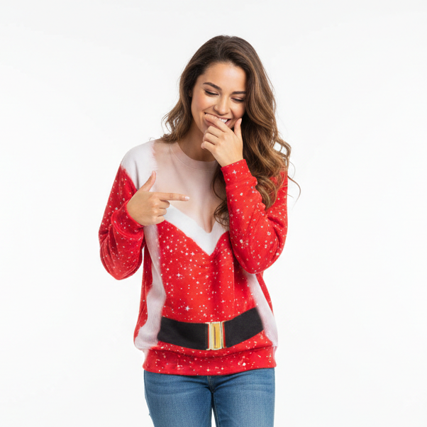 Sexy Lady Santa Christmas Sweater