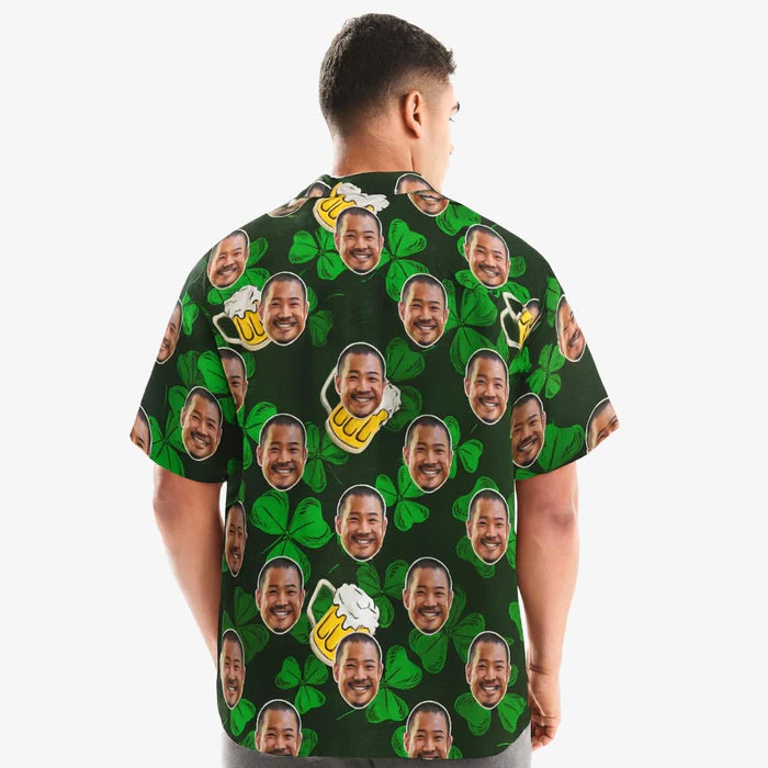 Shamrock Beer Custom Face Shirt
