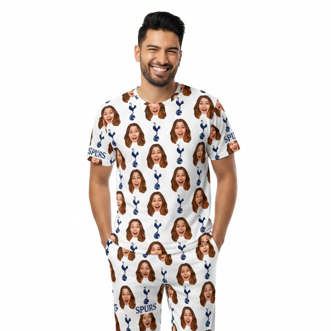 Spurs White Men's Custom Pajamas - Pants Set