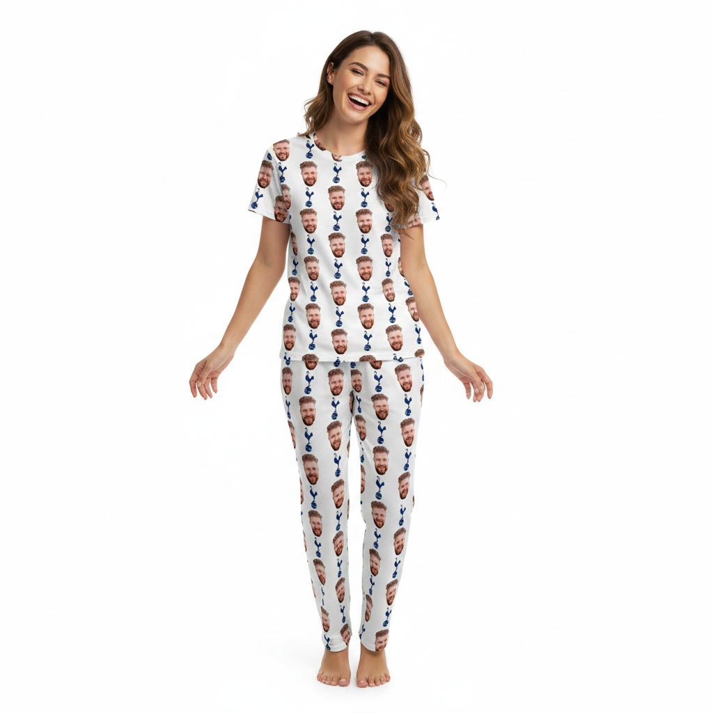 Spurs White Personalized Women's Pajamas - Pants Set