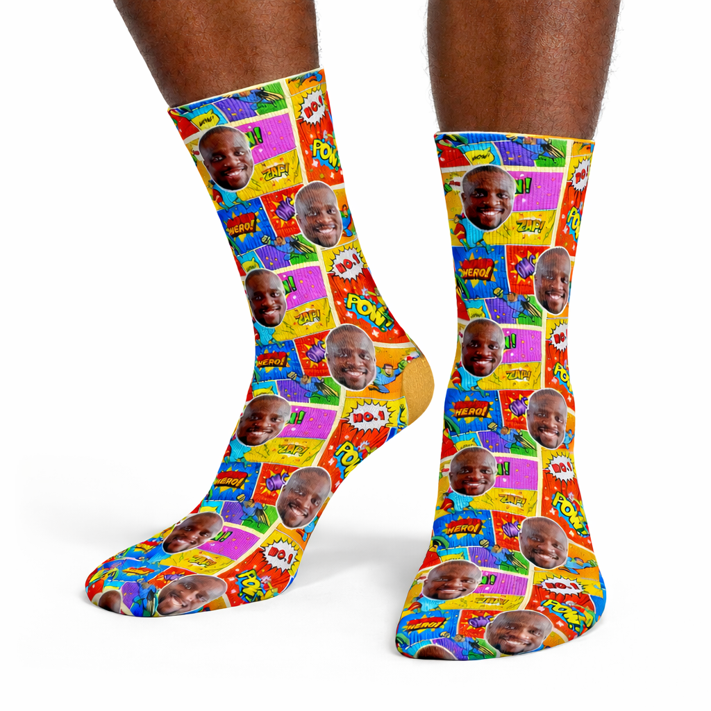 Super Comic Dad Custom Socks