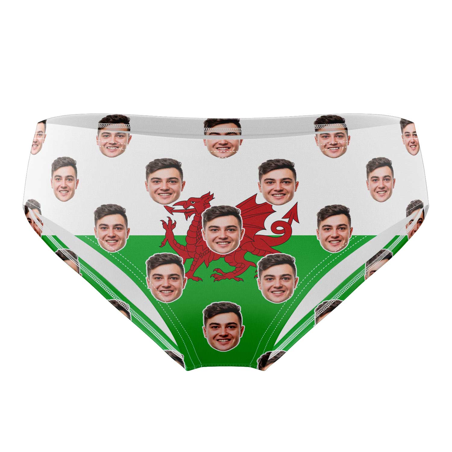 swim trunks with face on them
