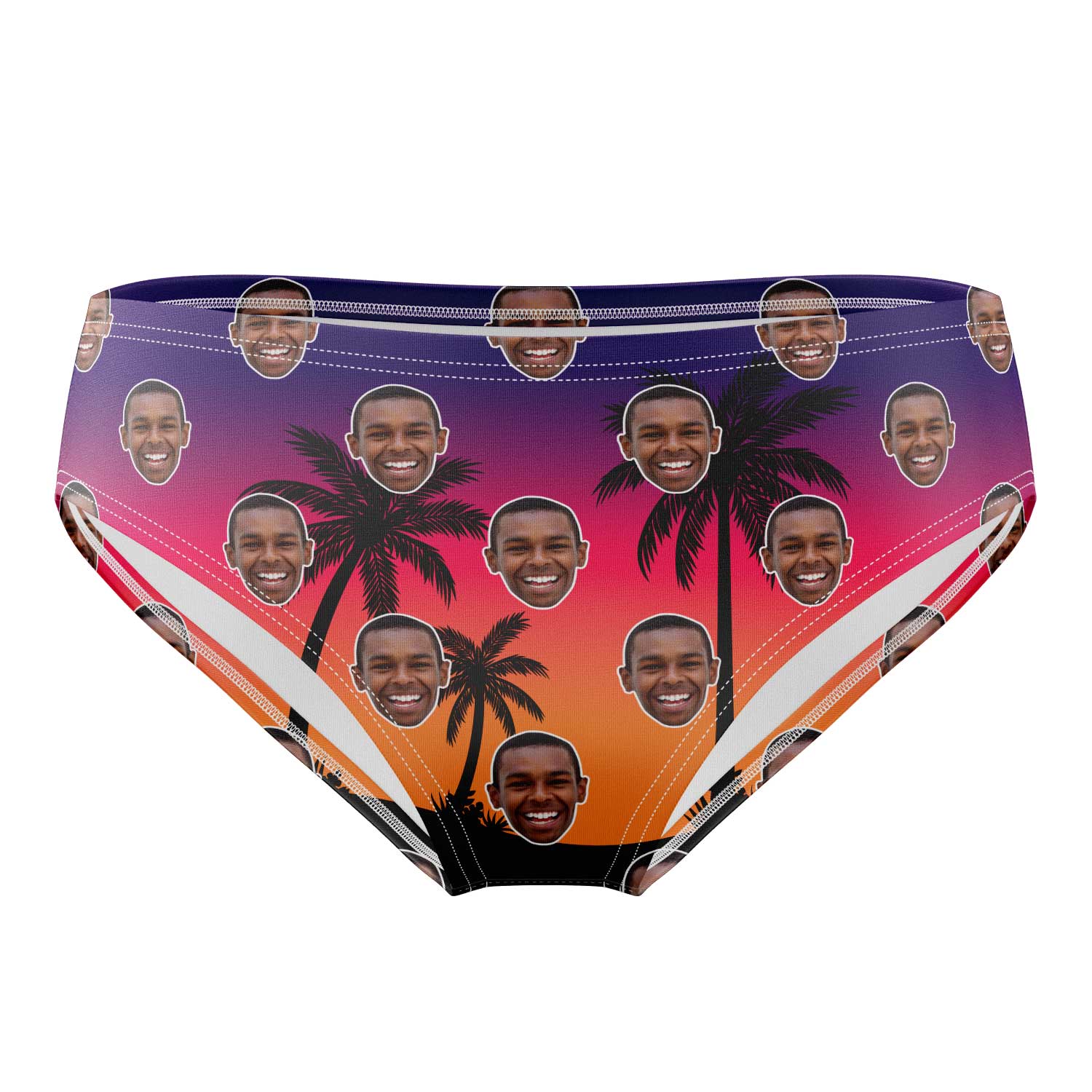 Sunset Palm Trees Swim Trunks