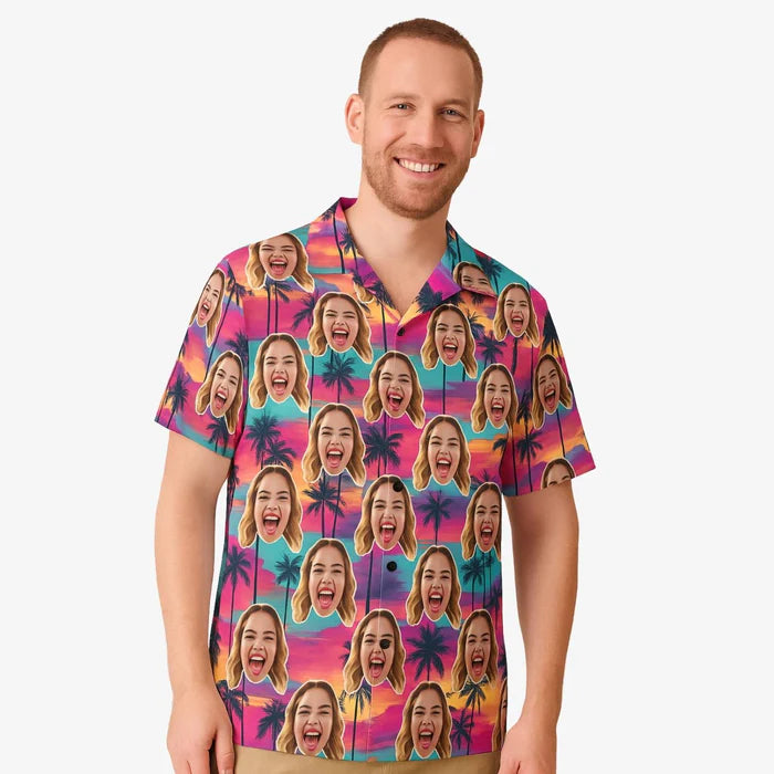 Tropical Sunset Custom Hawaiian Shirt