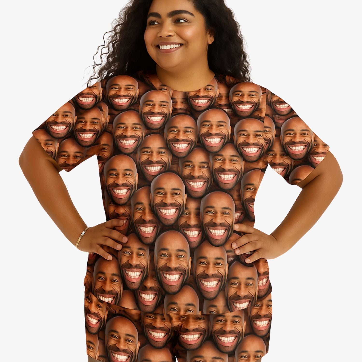 Women's Face Mash custom Pajamas shorts set