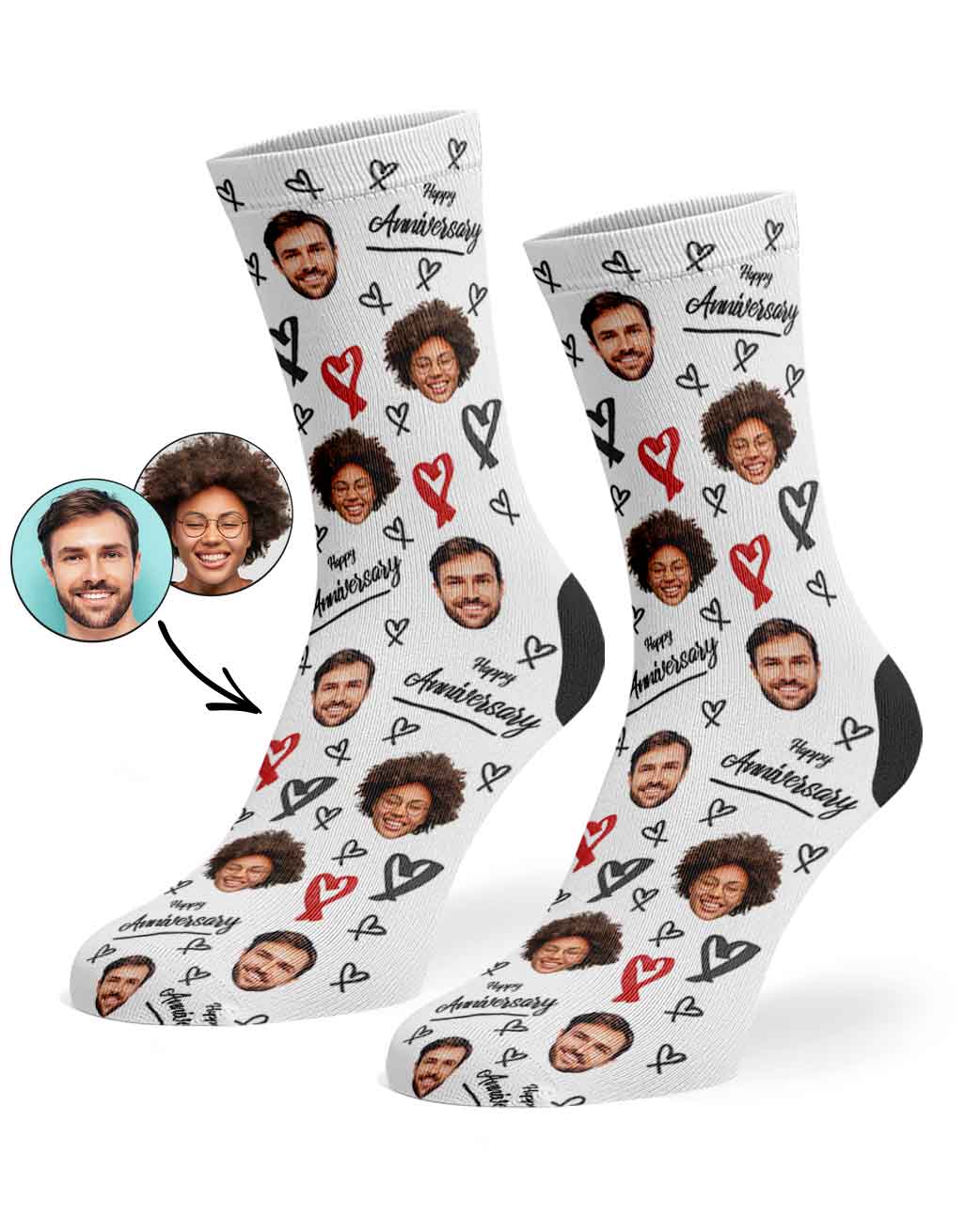 Happy Anniversary Custom Socks