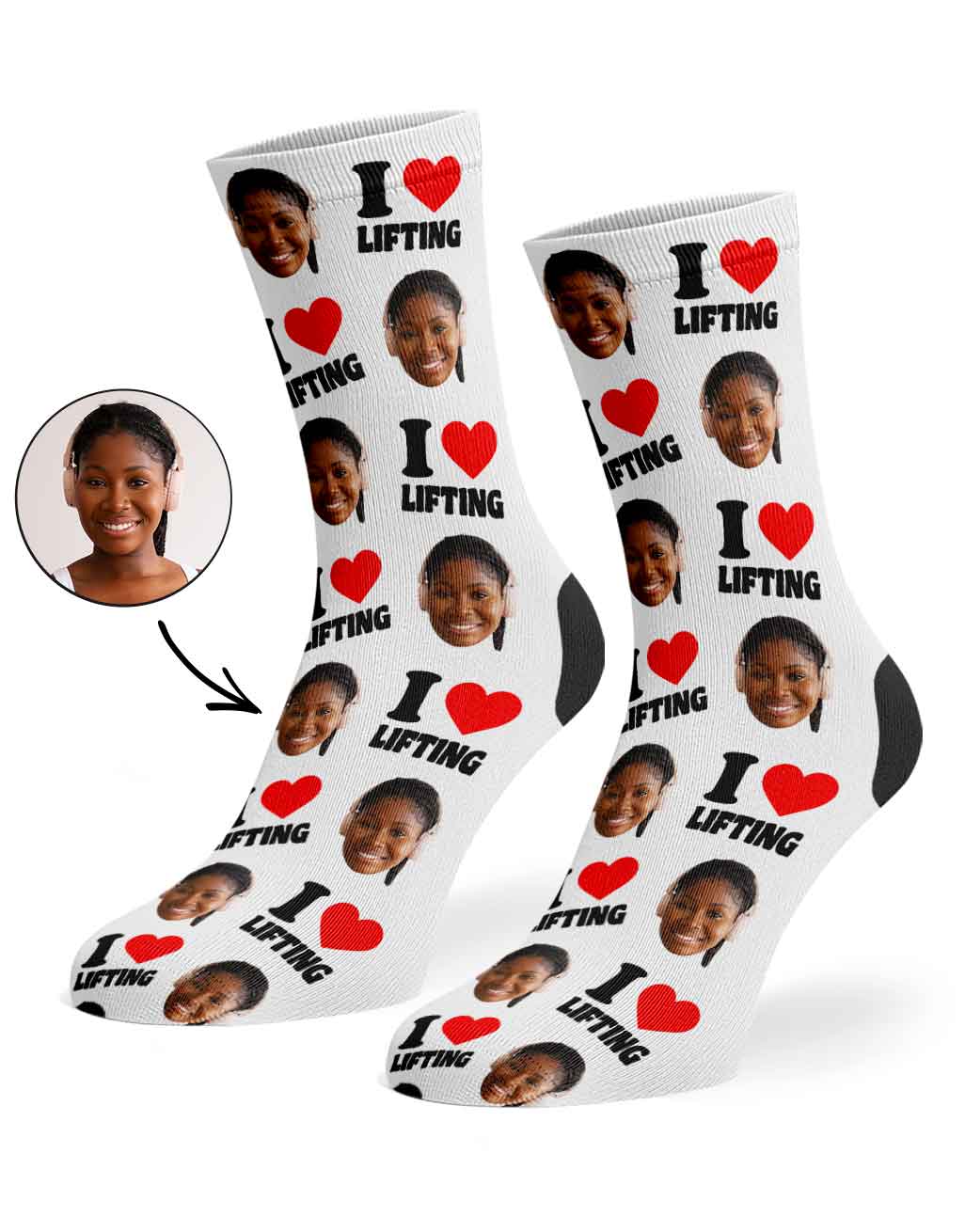 I Heart Lifting Socks