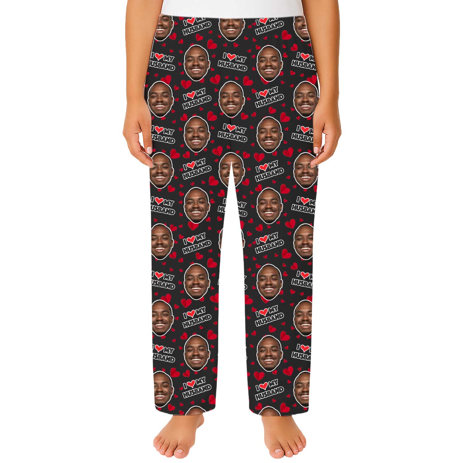 I Love My Husband Custom Women's PJ Pants