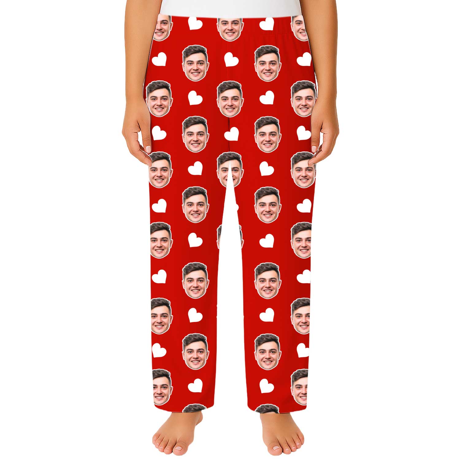 White Hearts Custom Women's PJ Pants