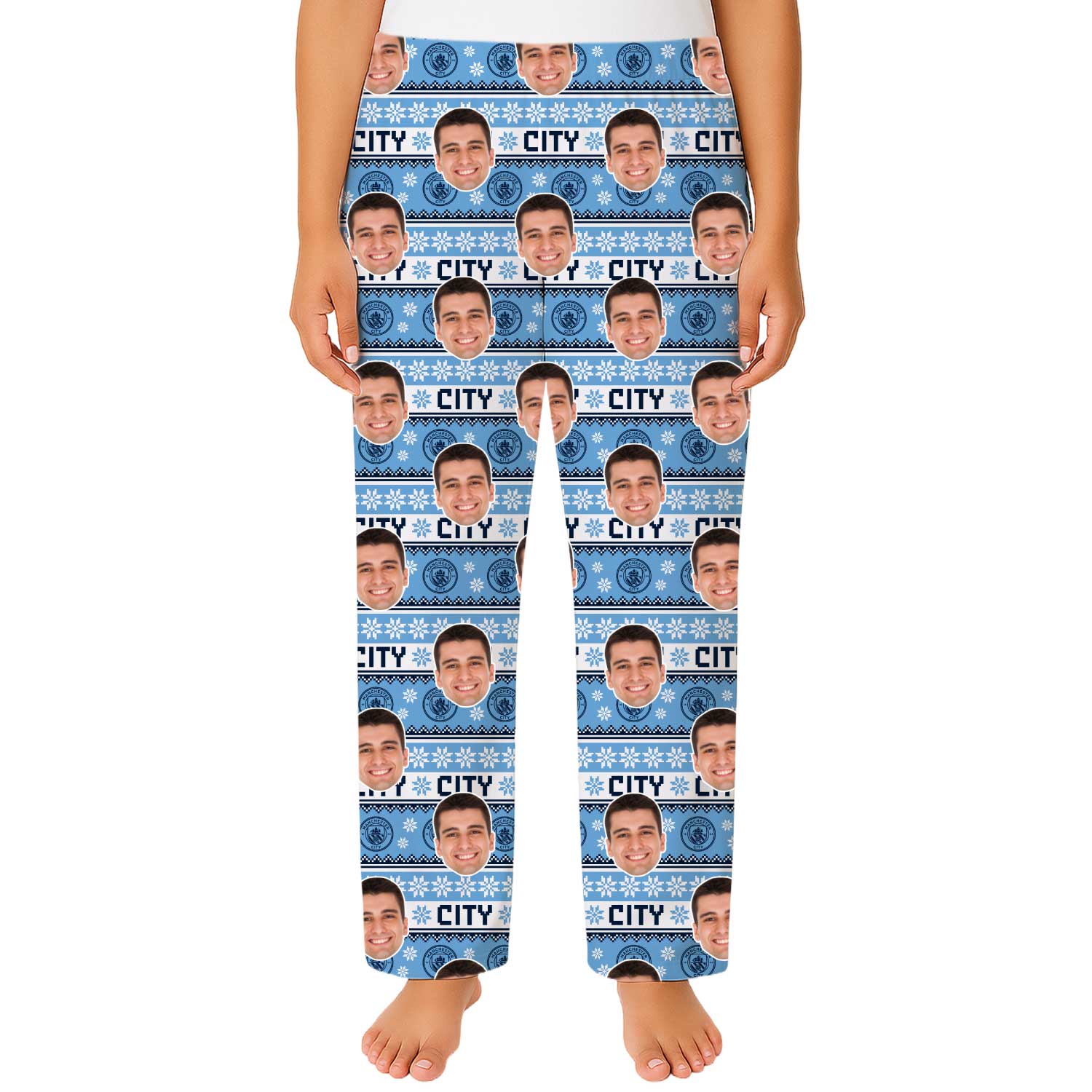 Xmas Man City Women's Custom PJ Pants