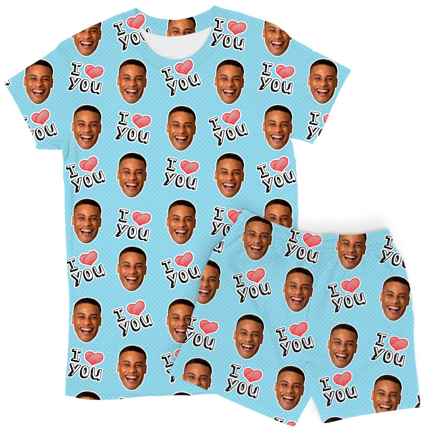 Women's I Heart You Custom PJs - Shorts Set