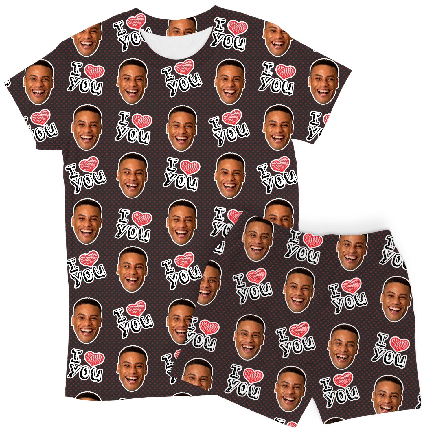 Women's I Heart You Custom PJs - Shorts Set