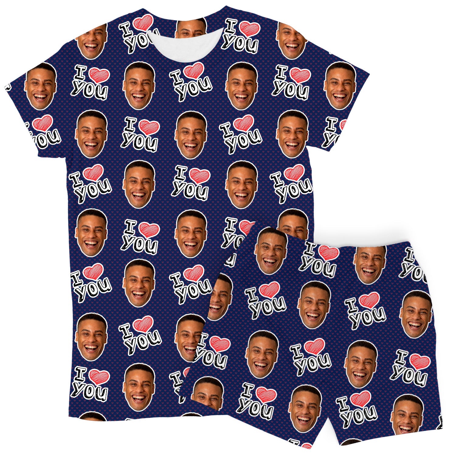 Women's I Heart You Custom PJs - Shorts Set