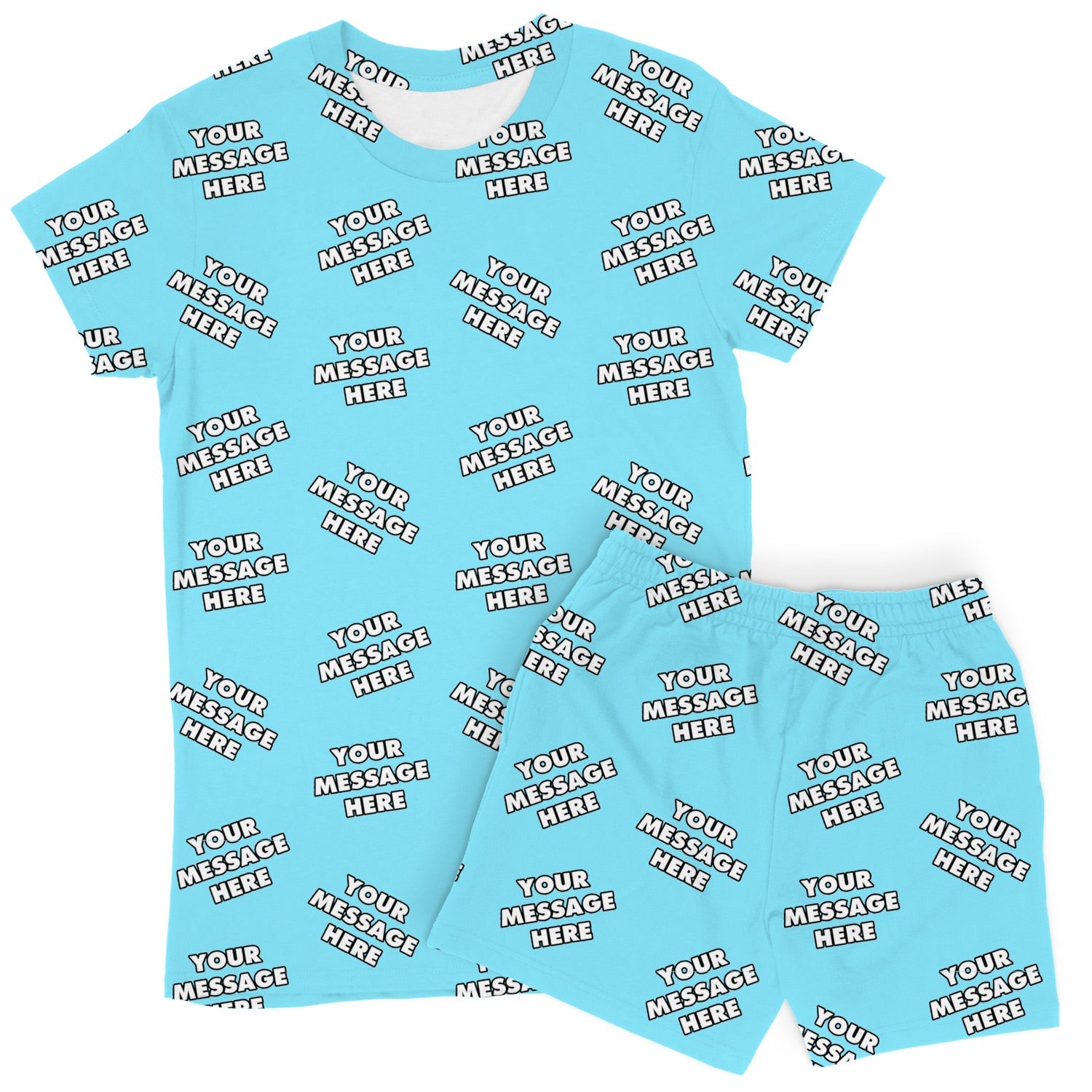Women's Personalized Message PJs - Shorts Set
