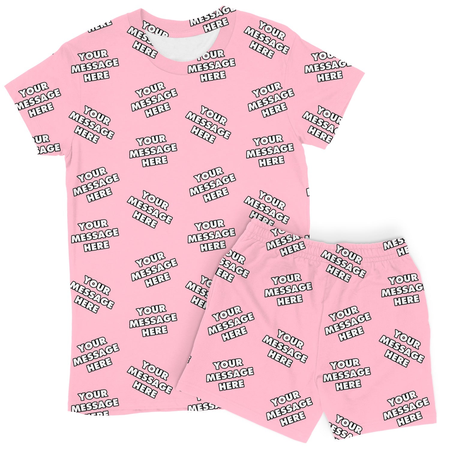 Women's Personalized Message PJs - Shorts Set