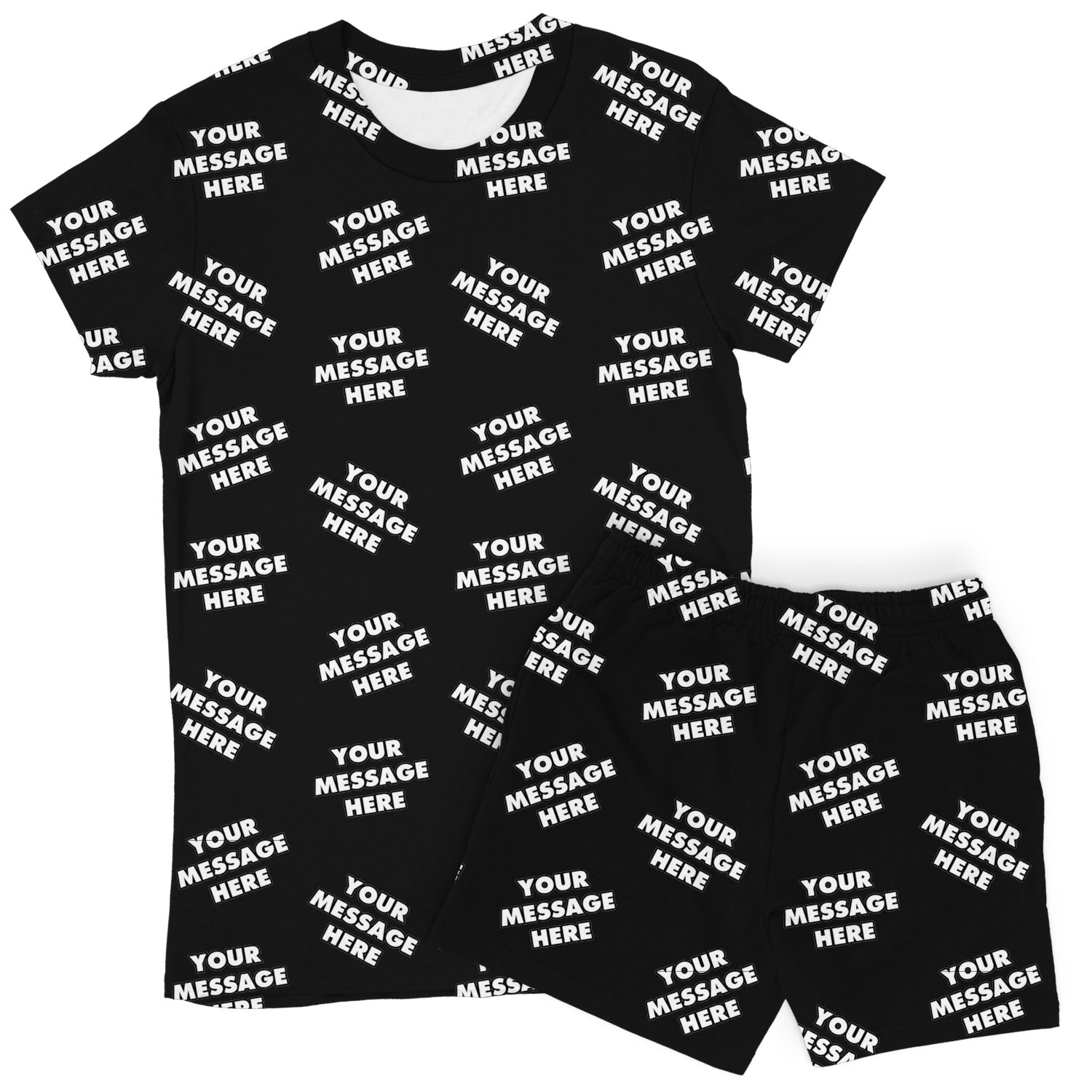 Women's Personalized Message PJs - Shorts Set