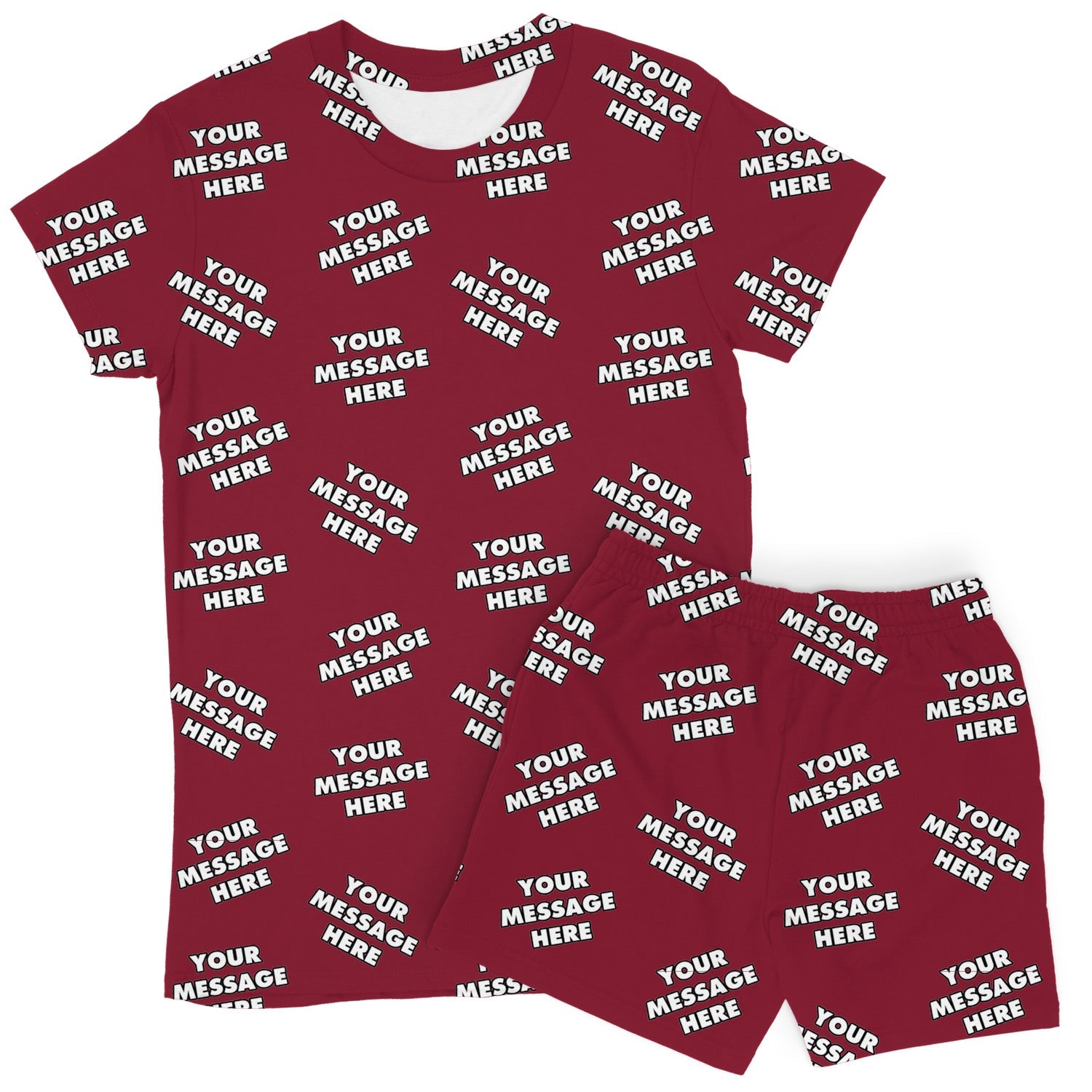 Women's Personalized Message PJs - Shorts Set