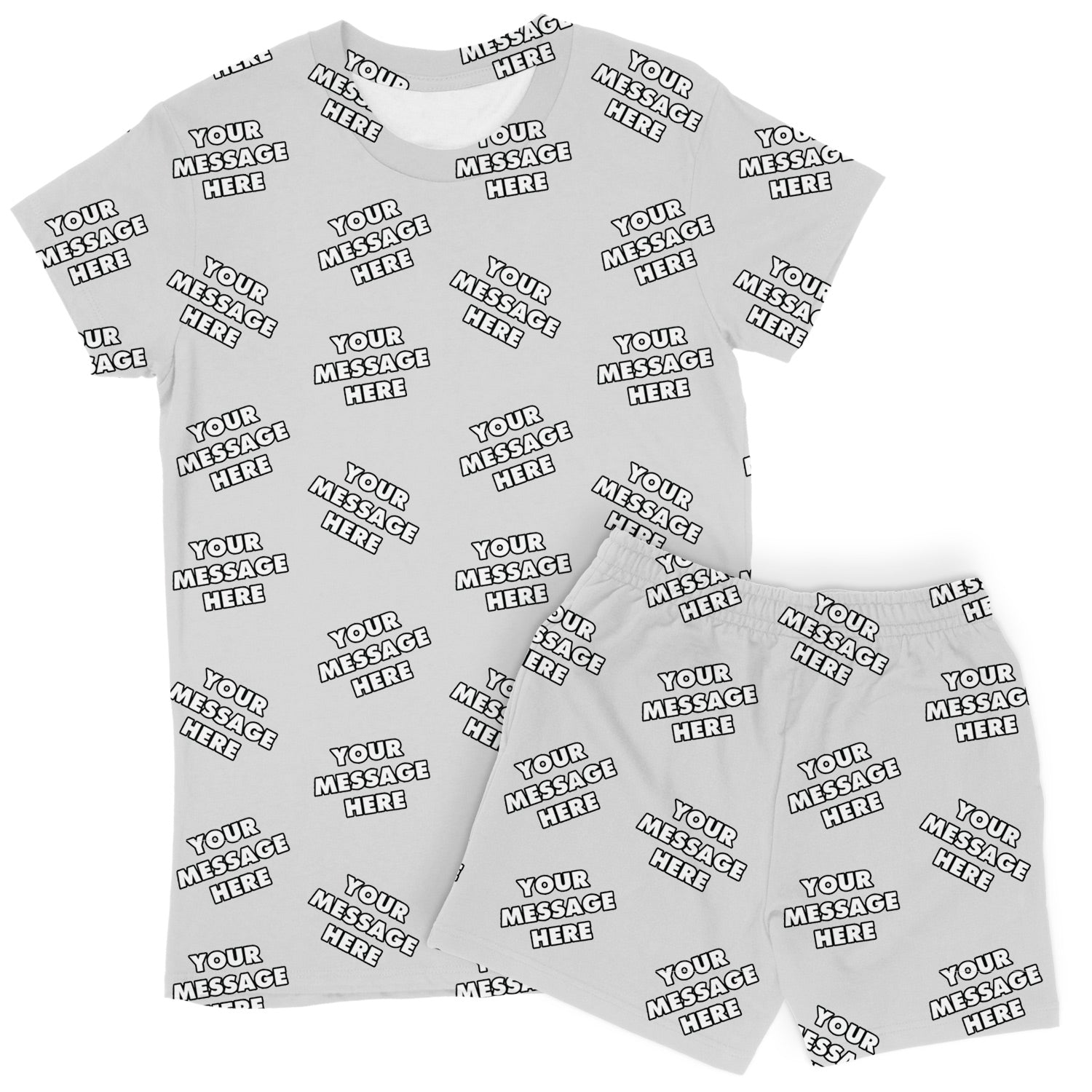 Women's Personalized Message PJs - Shorts Set