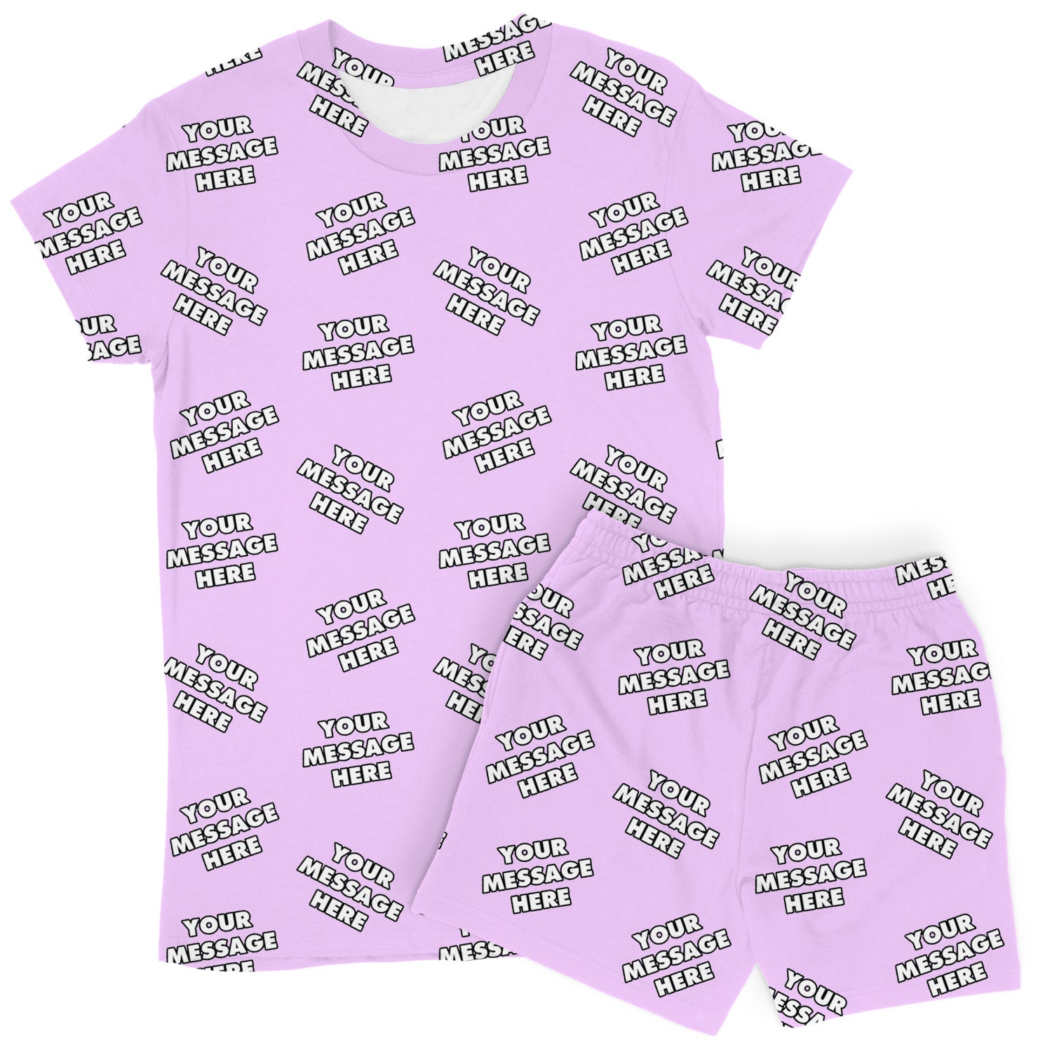 Women's Personalized Message PJs - Shorts Set
