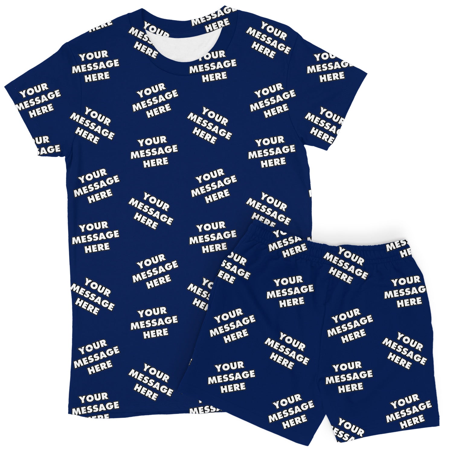 Women's Personalized Message PJs - Shorts Set