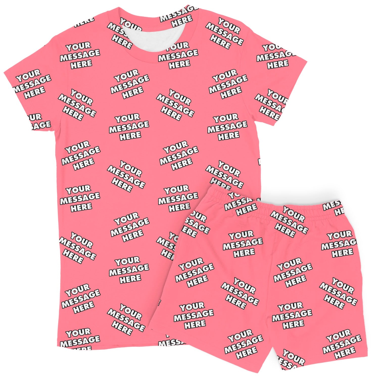 Women's Personalized Message PJs - Shorts Set
