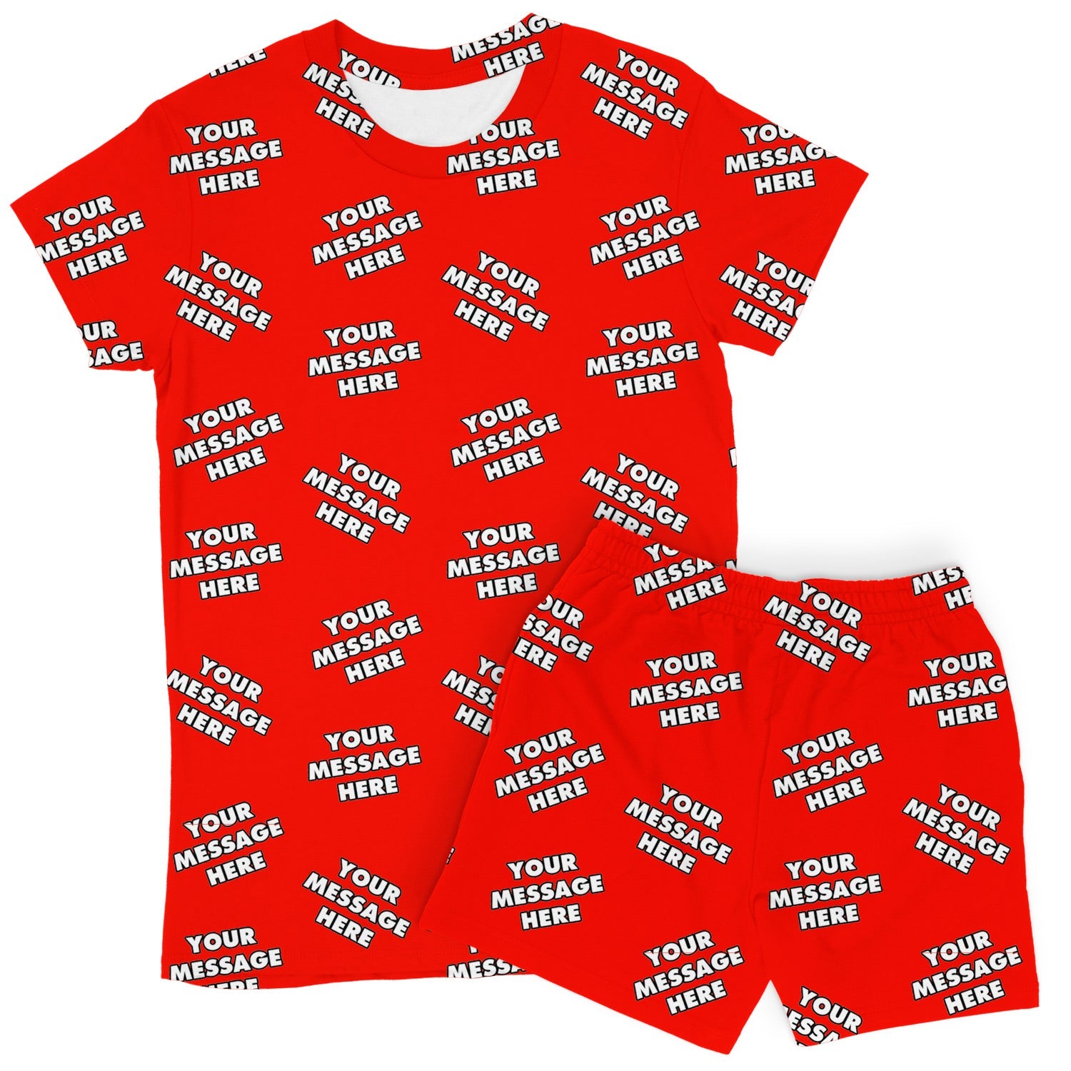 Women's Personalized Message PJs - Shorts Set