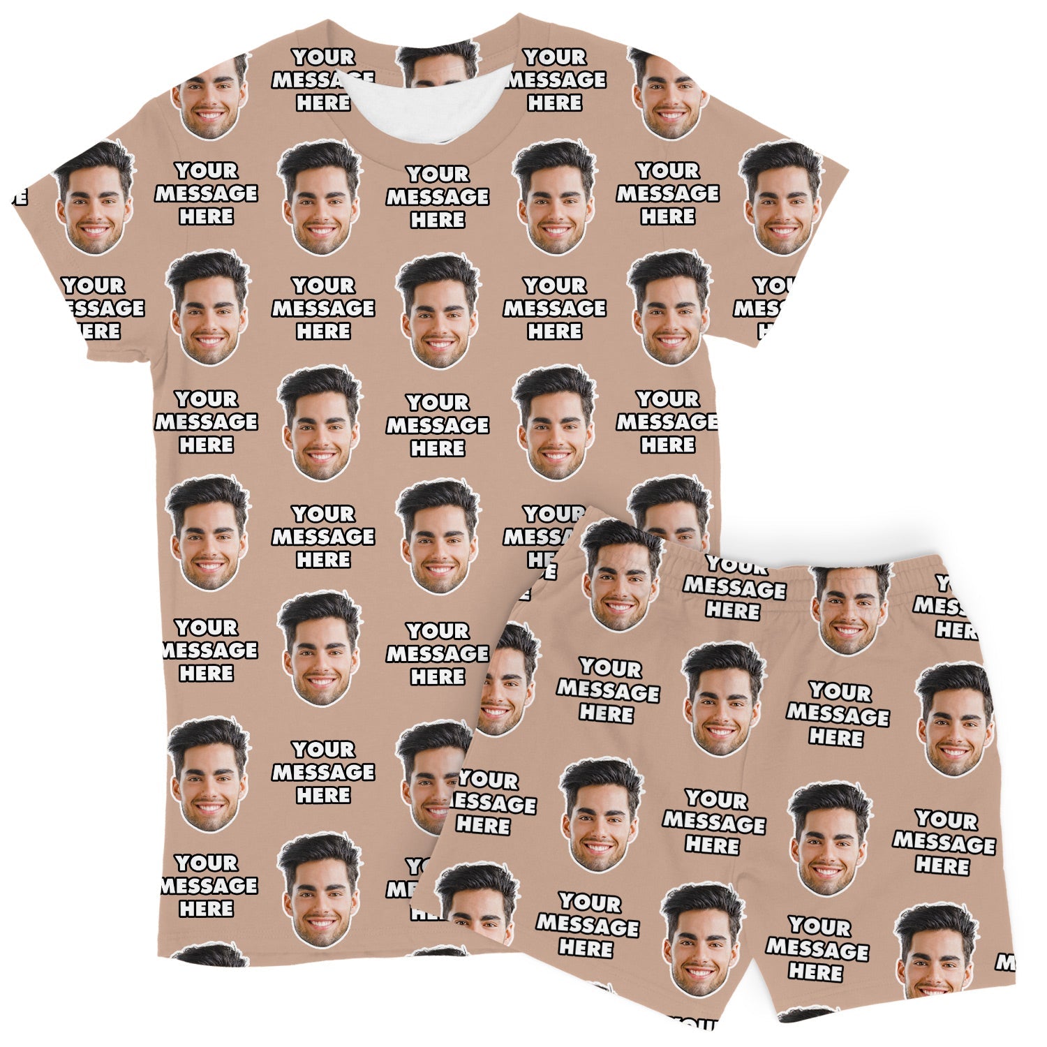 Women’s Personalized Message & Face PJs - Shorts Set