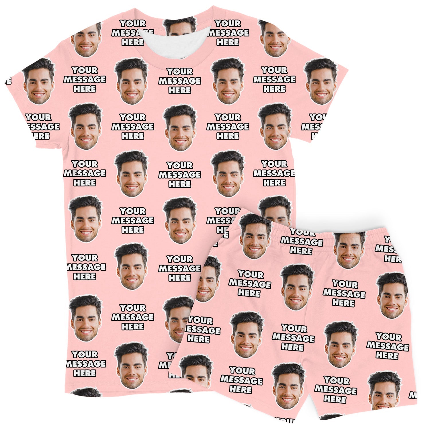 Women’s Personalized Message & Face PJs - Shorts Set