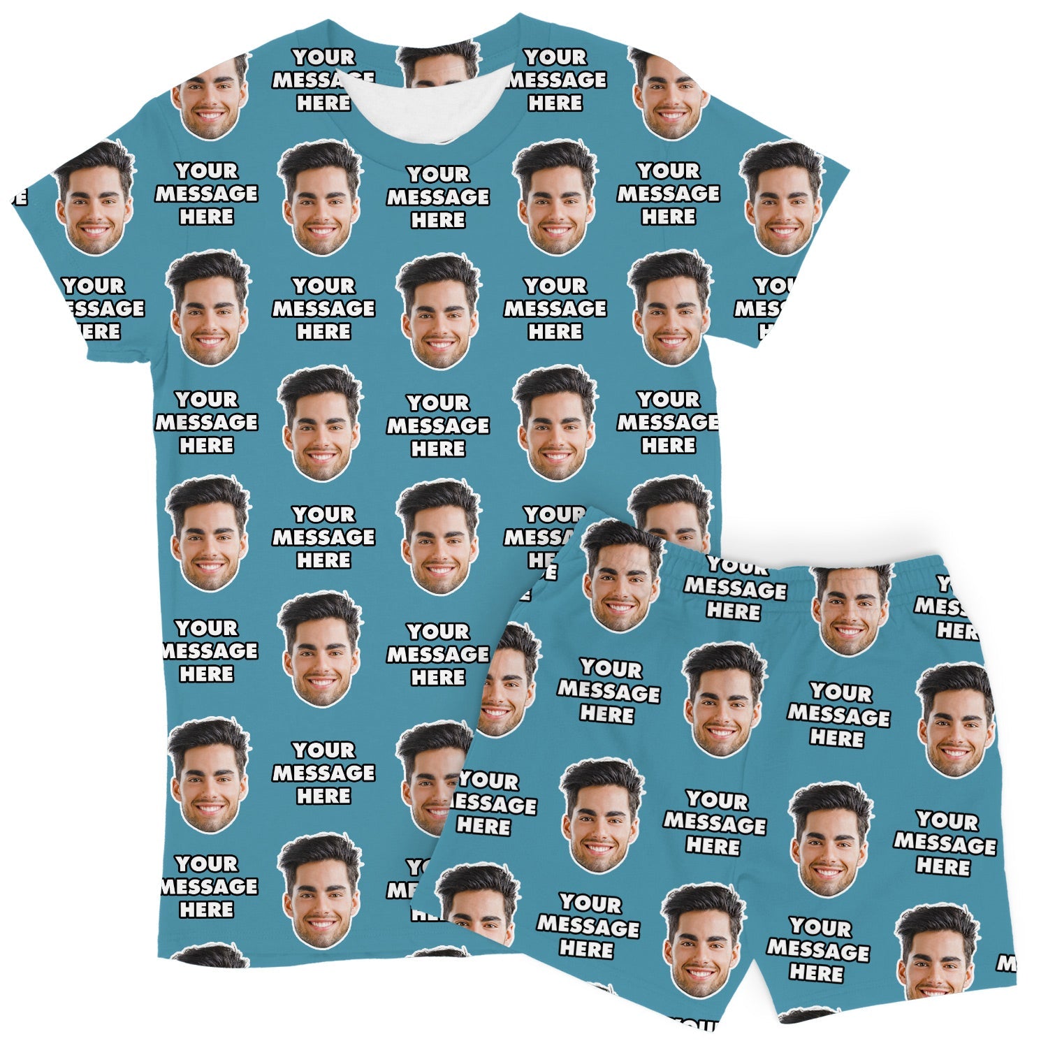 Women’s Personalized Message & Face PJs - Shorts Set