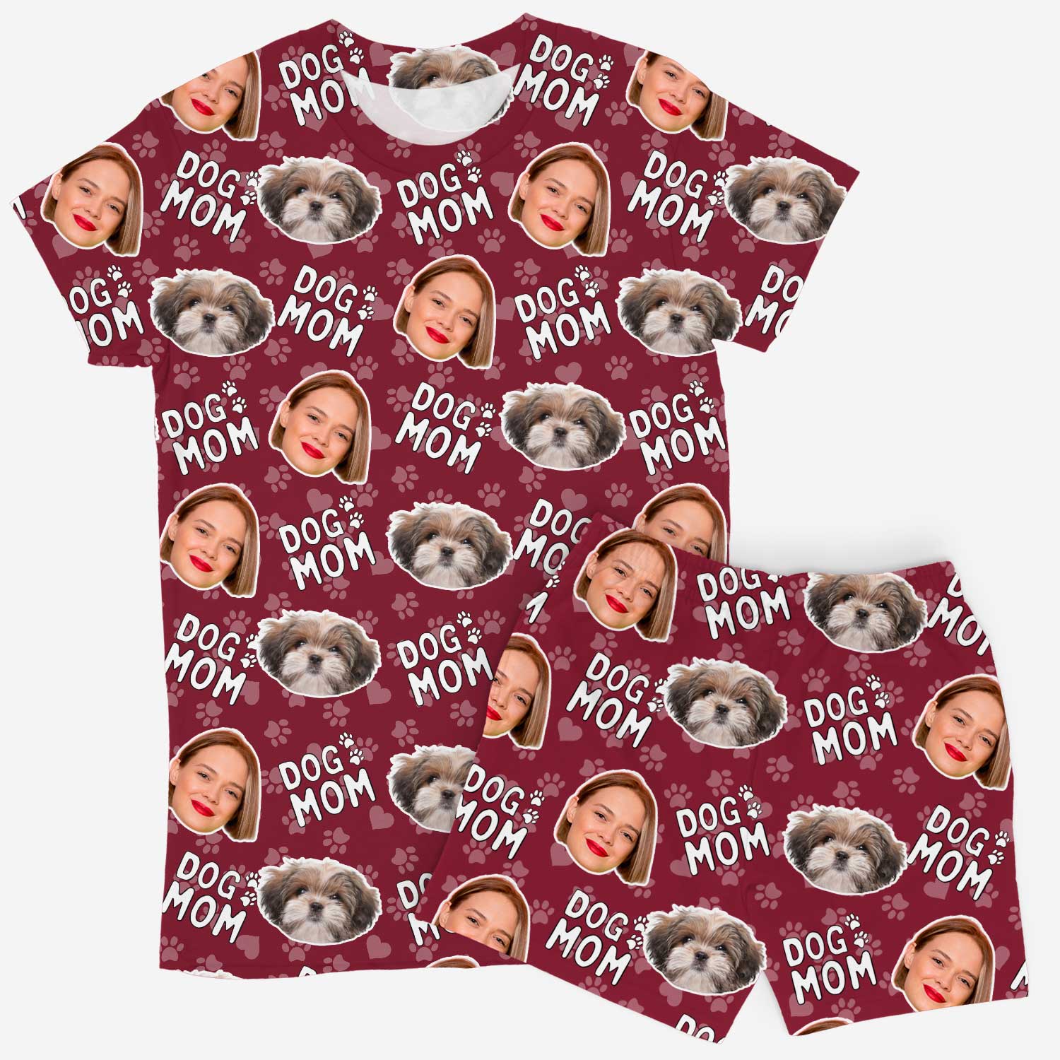 Women's Dog Mom Custom PJs - Shorts Set