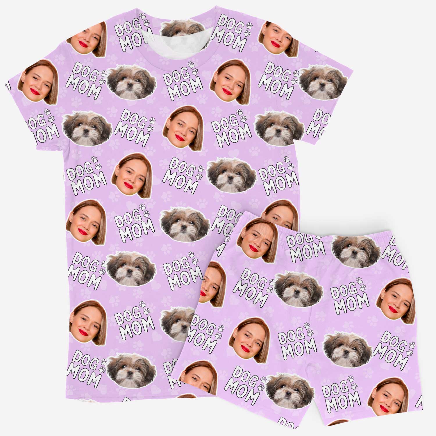 Women's Dog Mom Custom PJs - Shorts Set